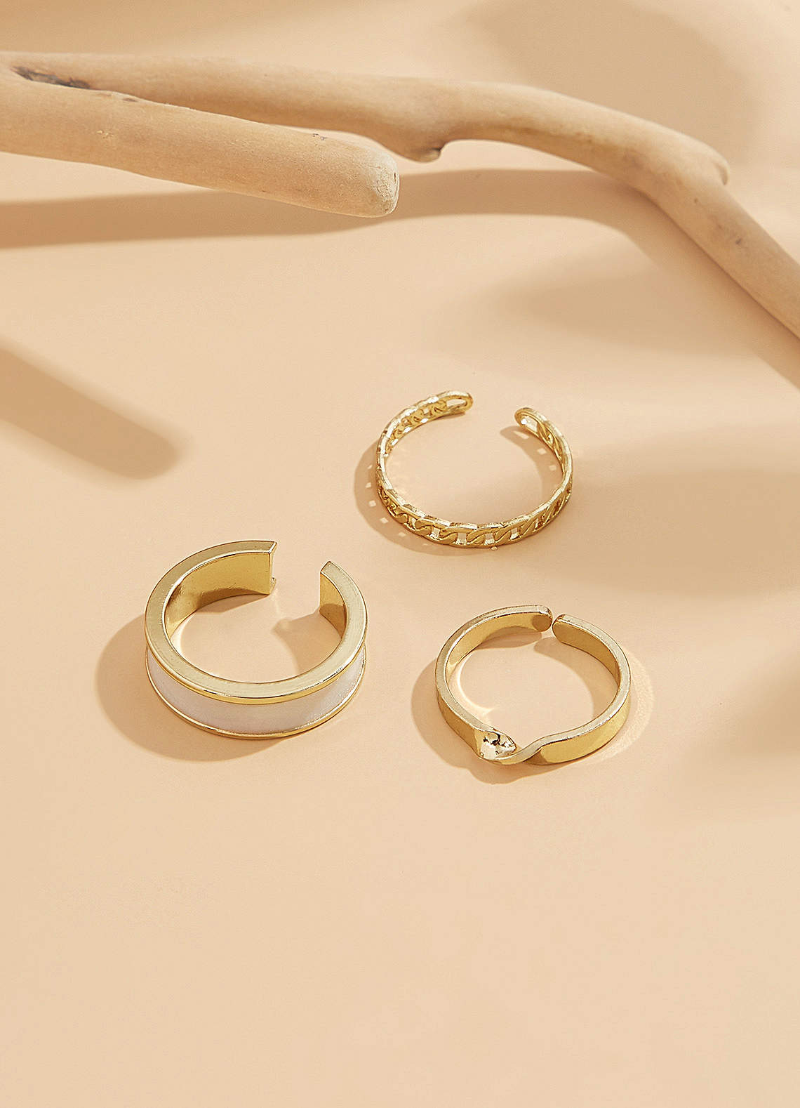 front Adjustable Ring Trio