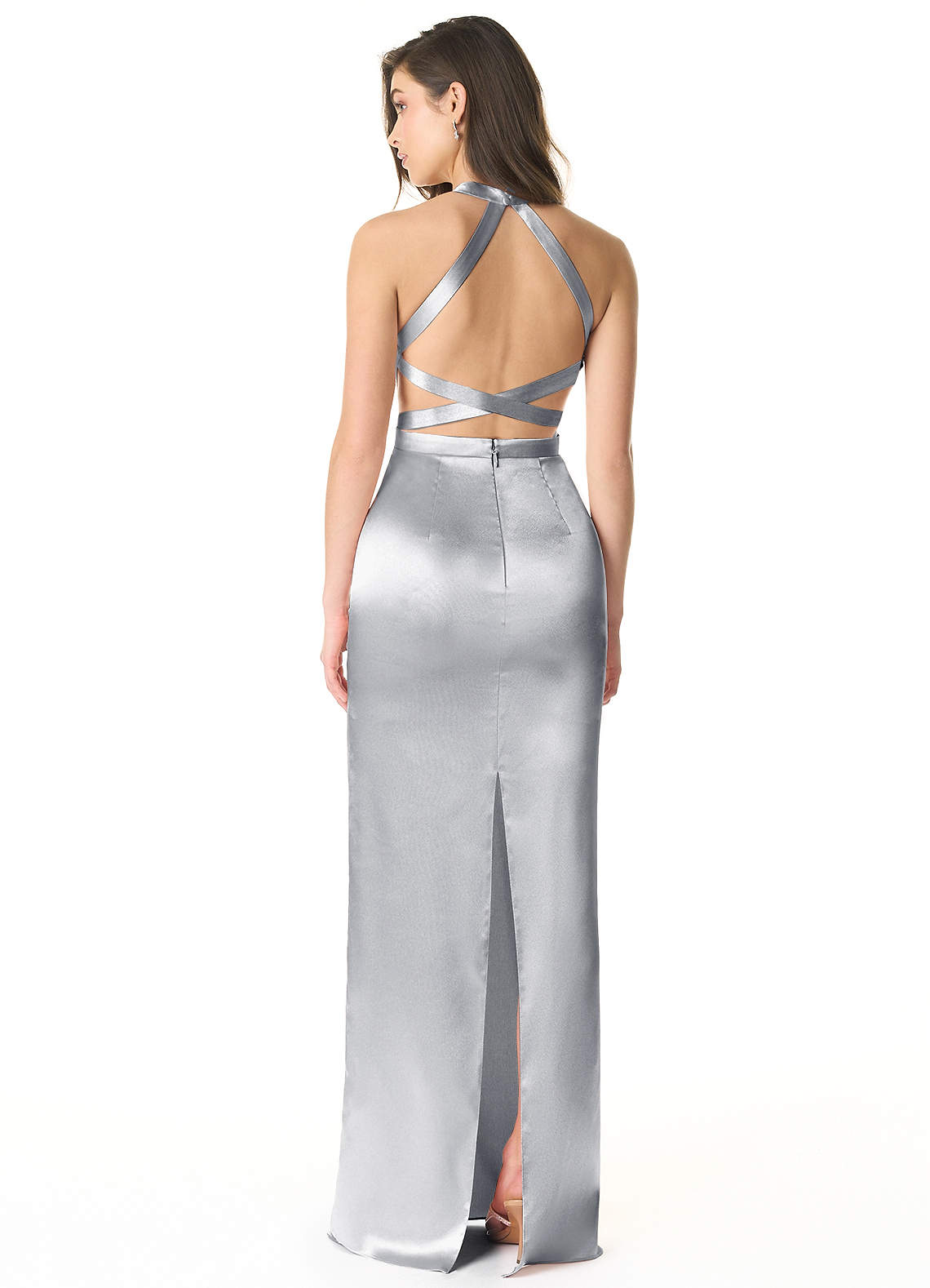 Silver Azazie Jacquelyn Bridesmaid Dresses | Azazie