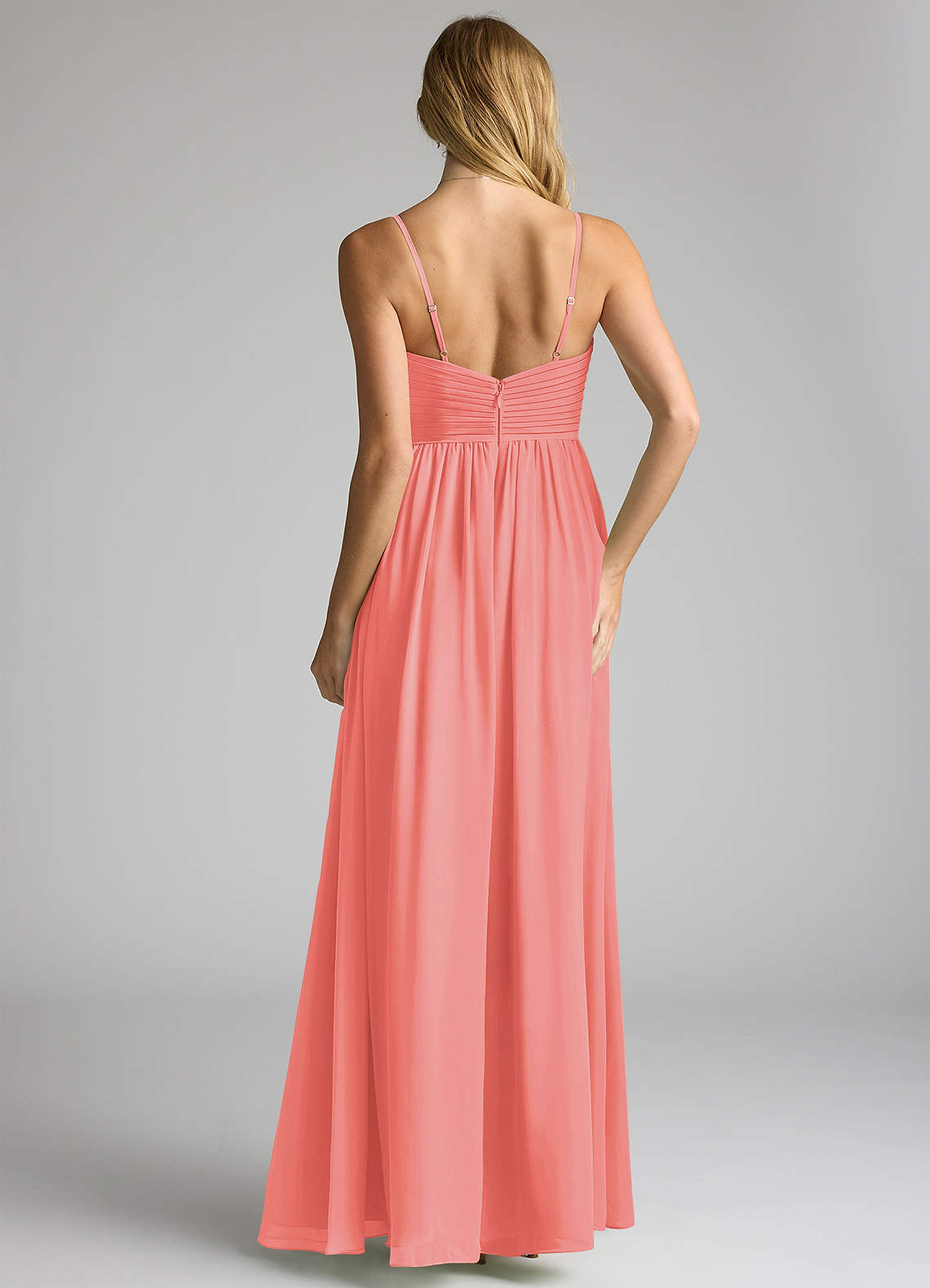 coral bridesmaid dresses near me Caroline High Neck Bridesmaid Dress main image 0
