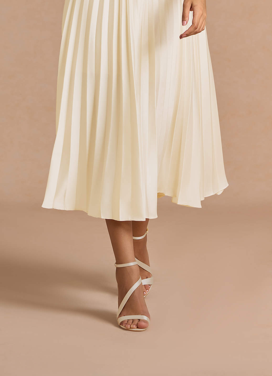 front Matching Color Satin Wrap Strap Stiletto Sandals