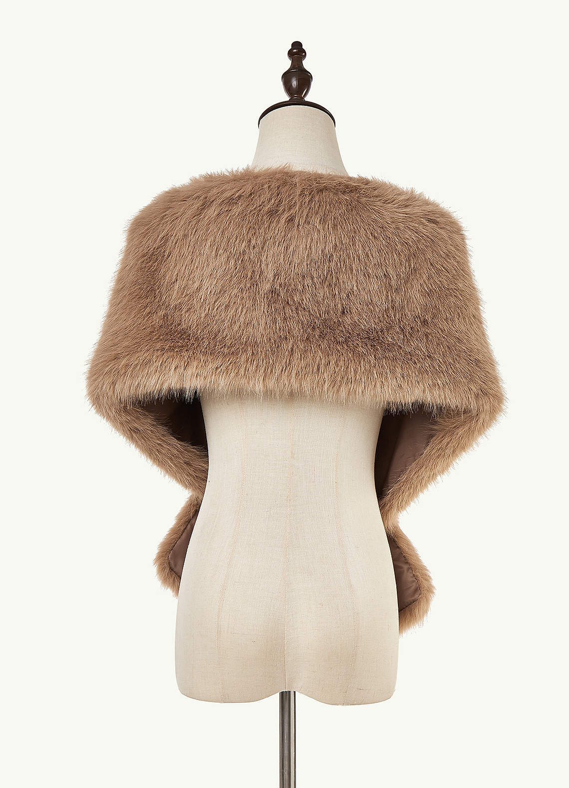front Plush Faux Fur Wrap