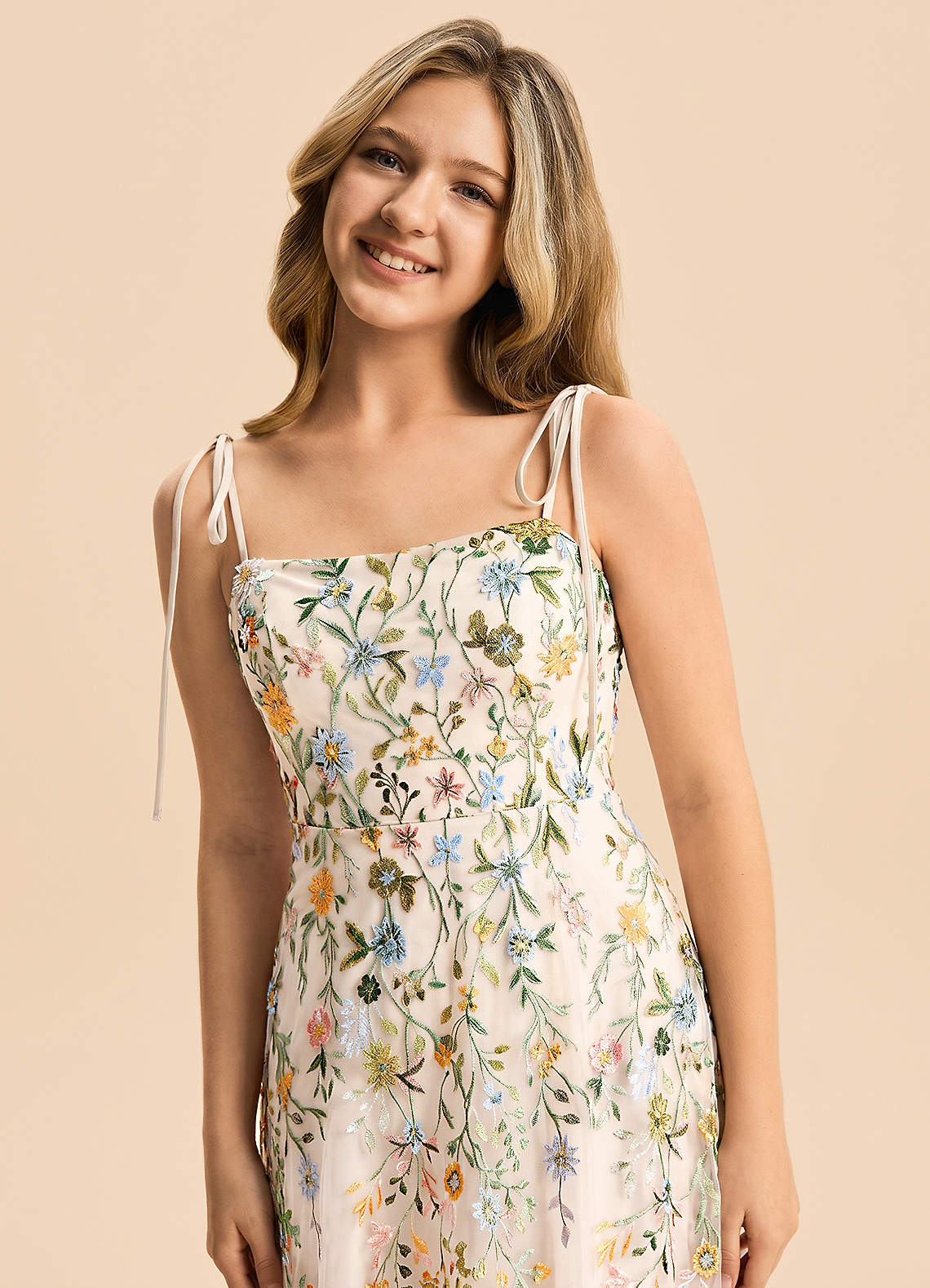 front Azazie Abigail Junior Formal Dress