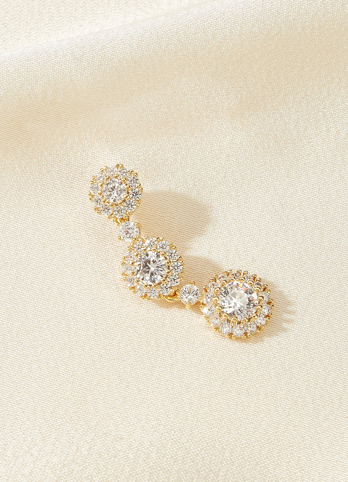 front Iridescent Crystal Drop Earrings