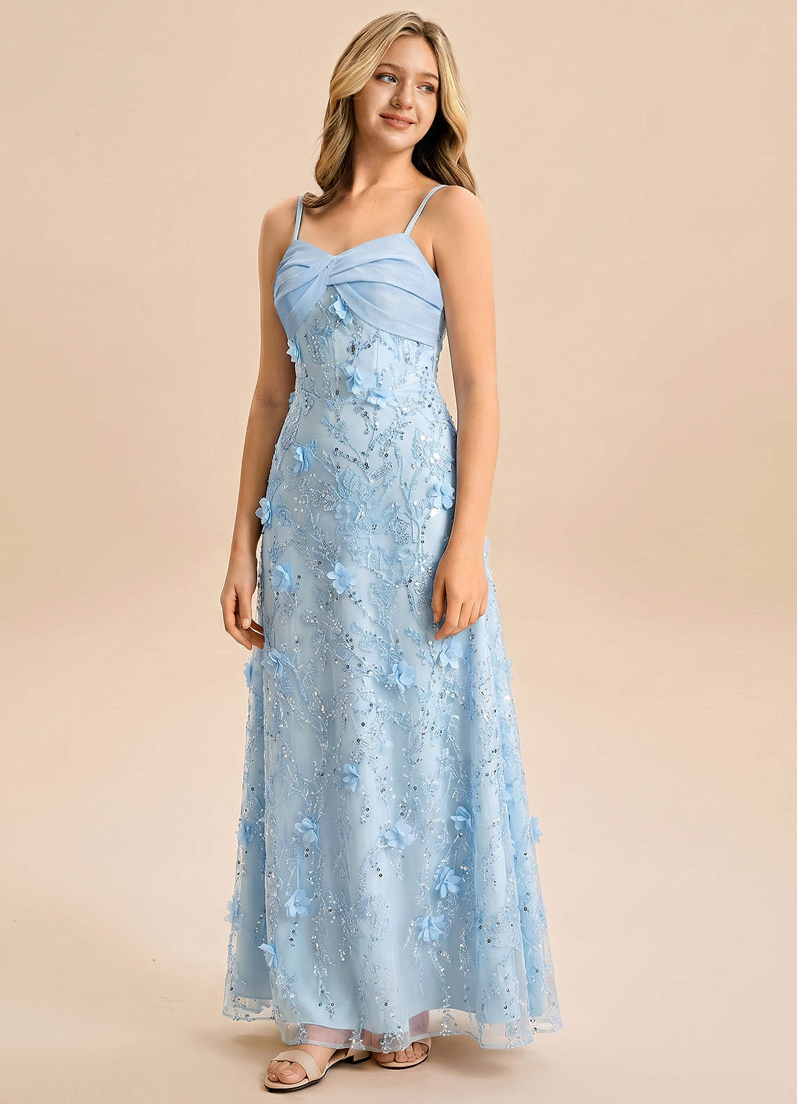 front Azazie Ivy Junior Formal Dress