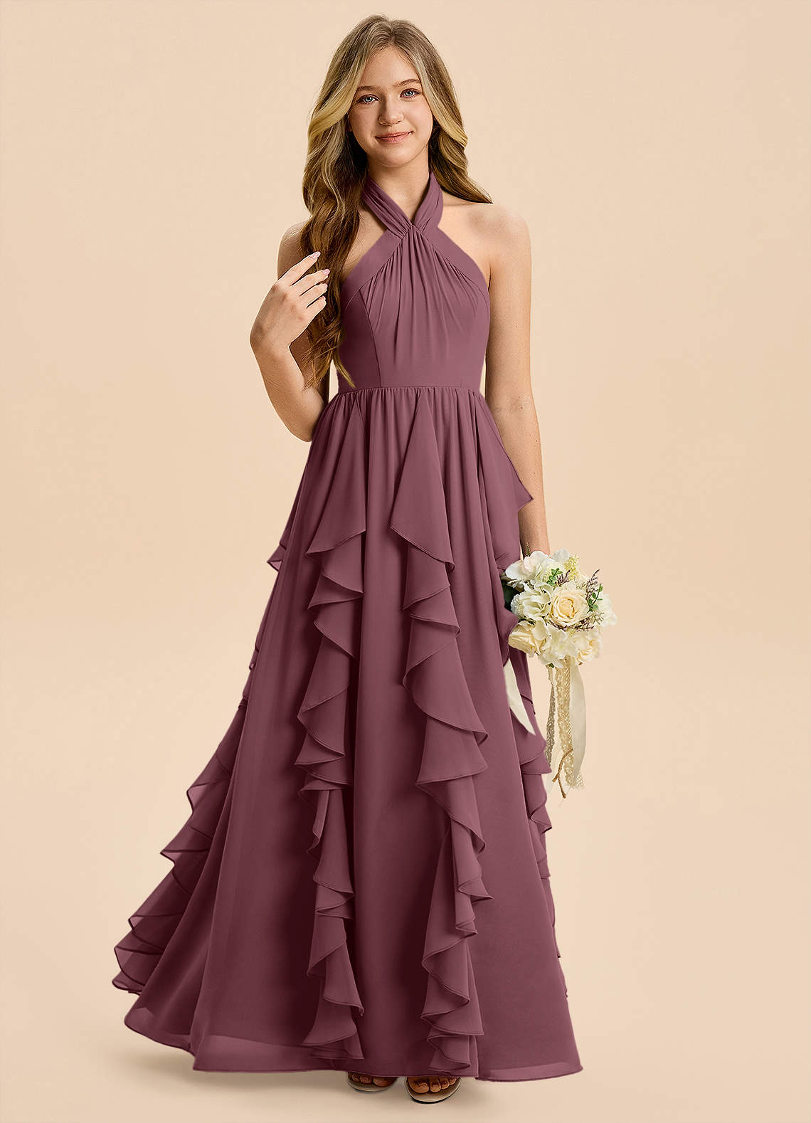 daisy chiffon dress Green Warehouse Daisy Floral Print Chiffon Maxi Dress
