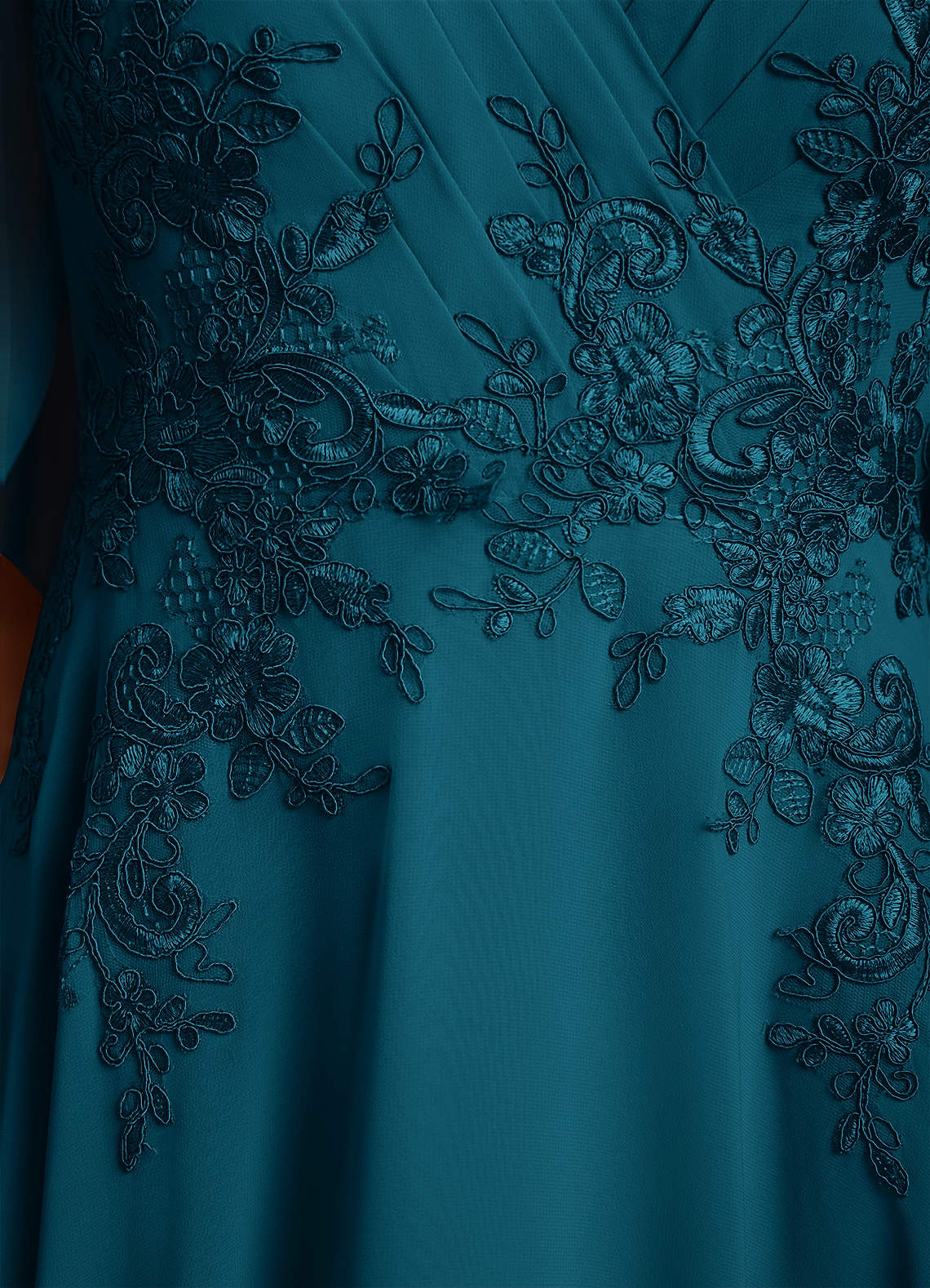 Azazie Tilda Abiti per la Madre della Sposa Abito A-Line in Chiffon Pizzo Blu Inchiostro image5