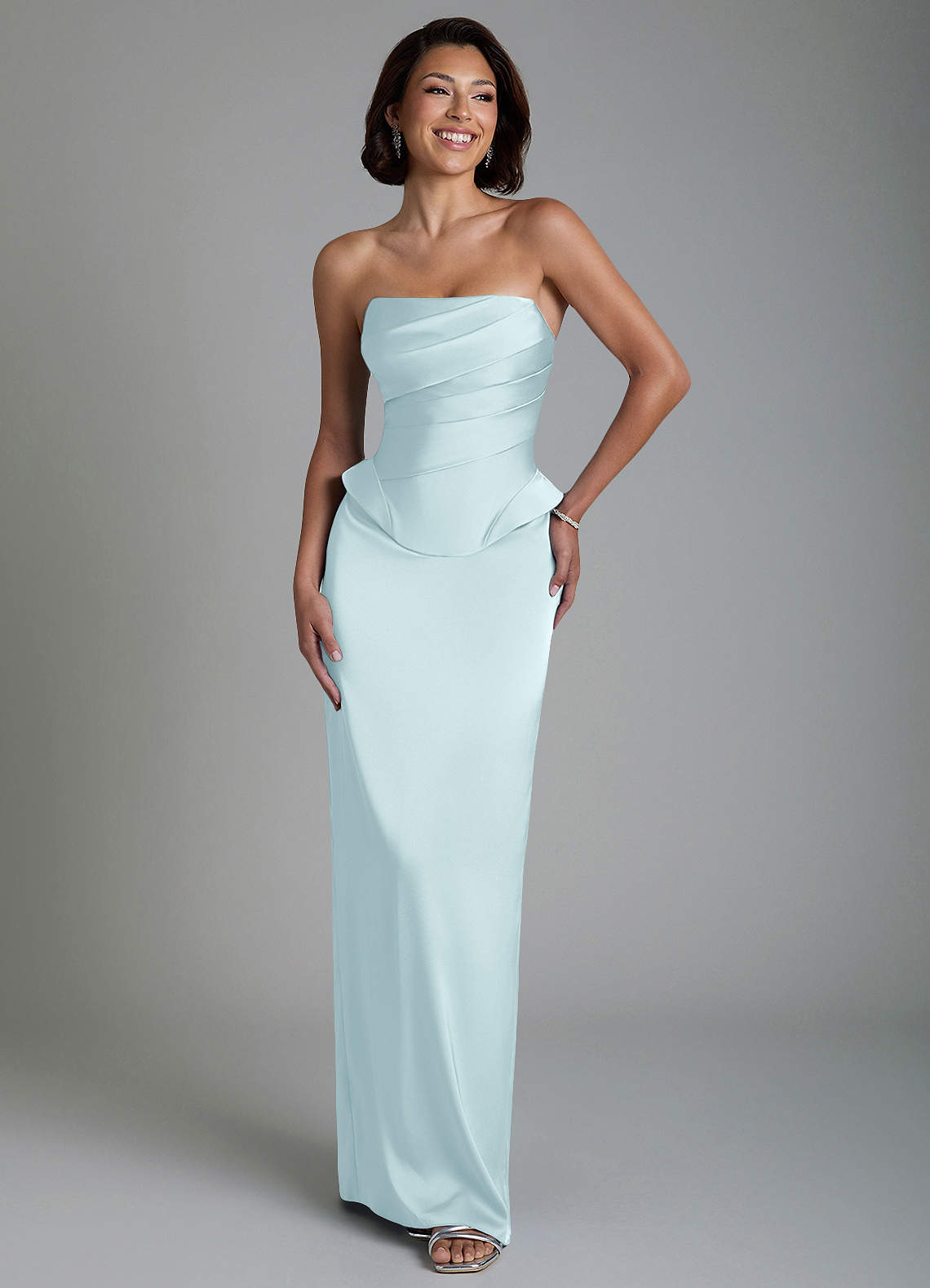 cloud blue bridesmaid dresses Azazie Harlow Package Contents