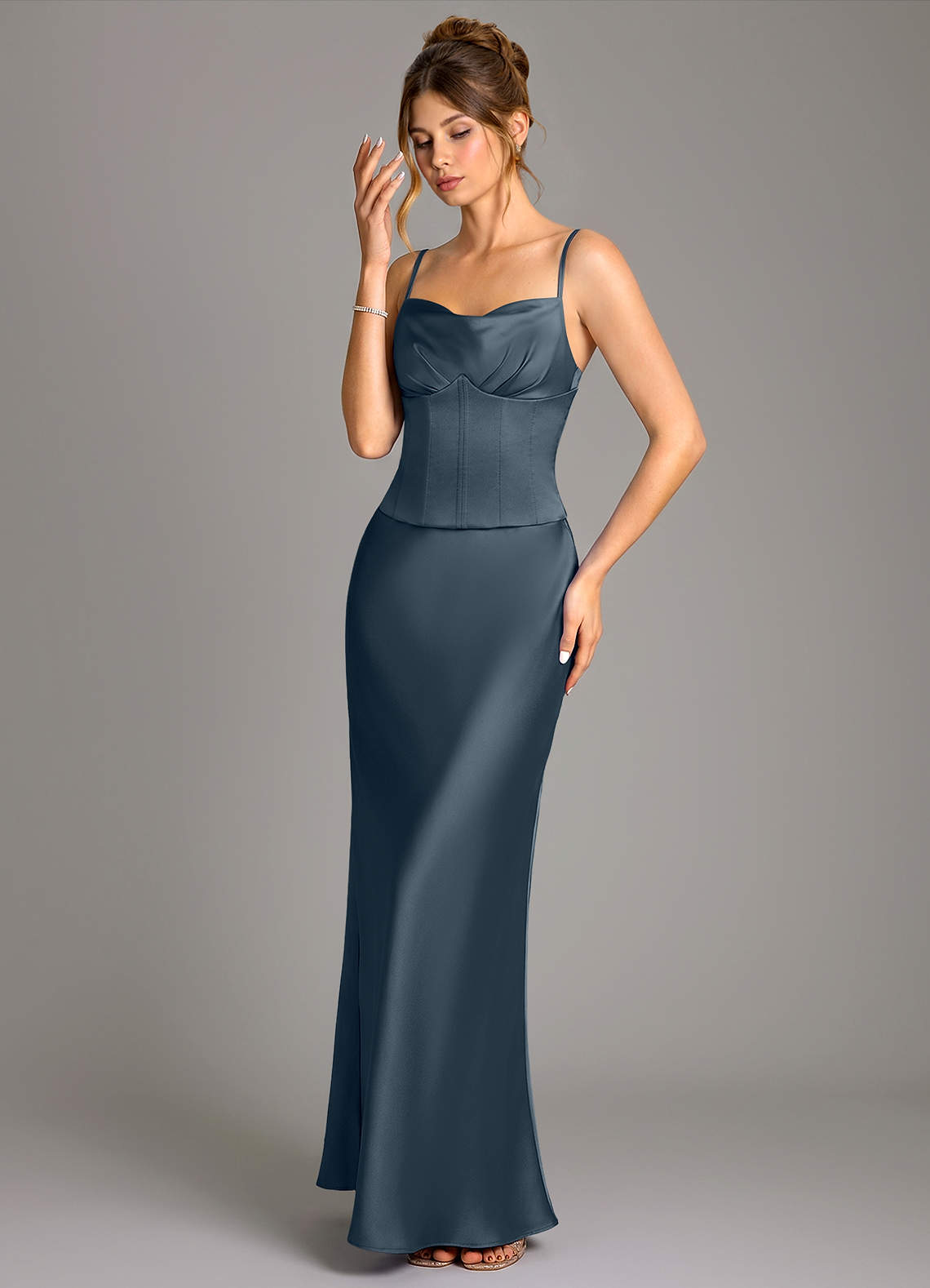 designer silk dresses for women Satin Pleated Maxi Dress wedding dress sweep train Karen Alexander? Never heard Length:58[+$4.99] FIT About 49.25 from