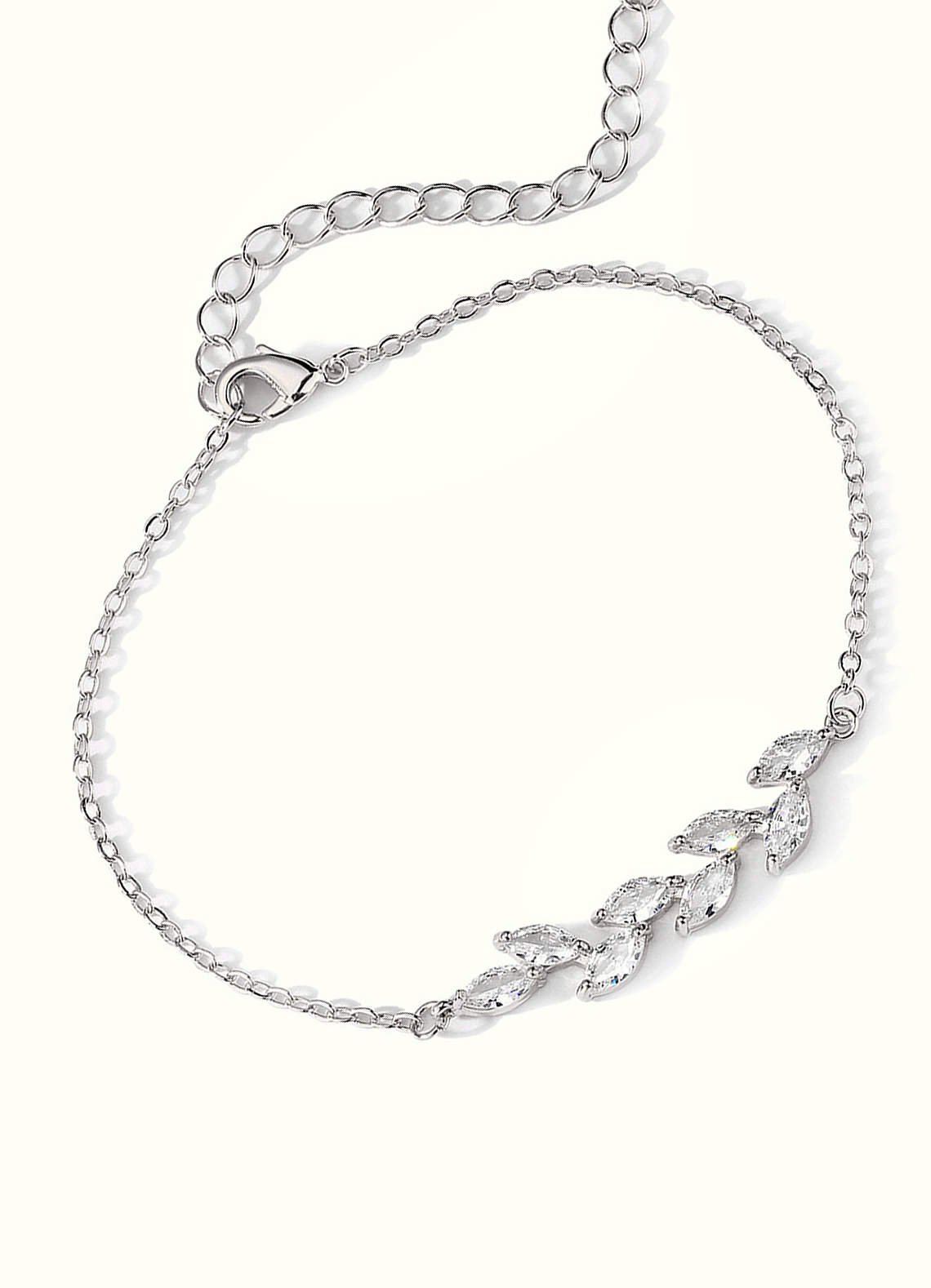 front Willow Branch Zircon Bracelet