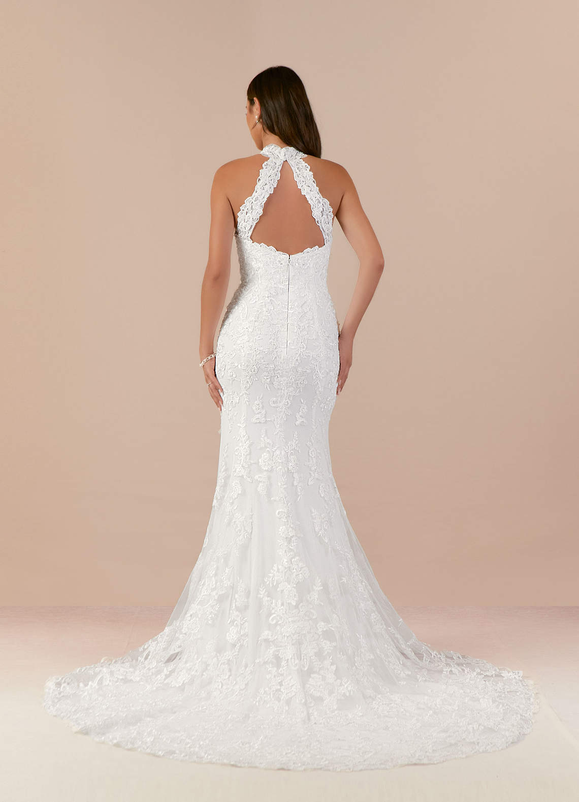 Azazie Eden Wedding Dresses Diamond White Mermaid Lace Dress image1