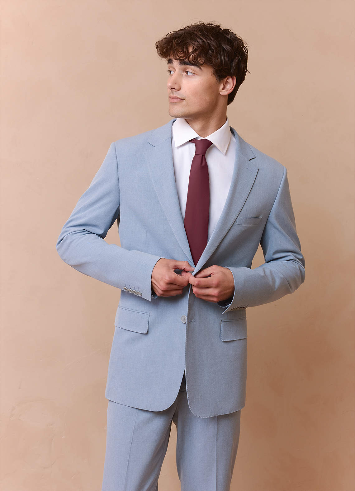 front Matte Satin Skinny Tie and Pocket Square Set