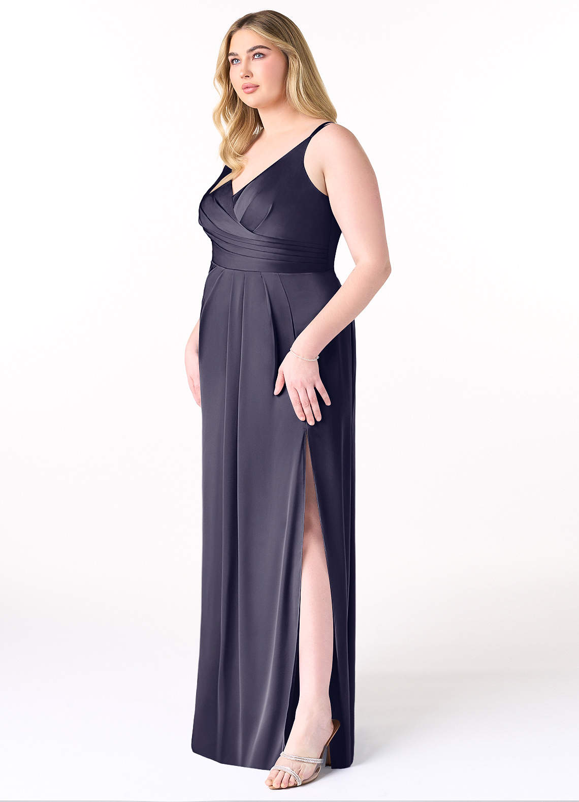 azazie aqua stretch satin dress Azazie Aqua