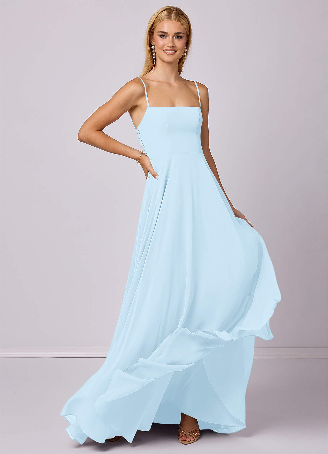 Barbie ♥ Azazie Bridesmaid Dresses A-Line Chiffon Floor-Length Dress image2