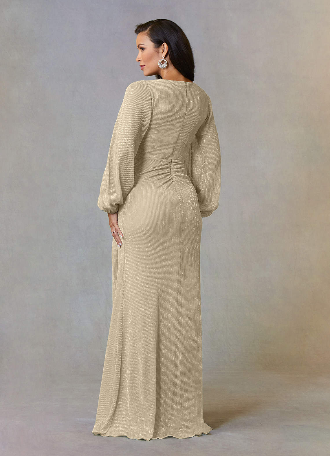 Upstudio Sterling Venta Final Vestido de Agave de Malla Metálica de Corte En A con Volante image2