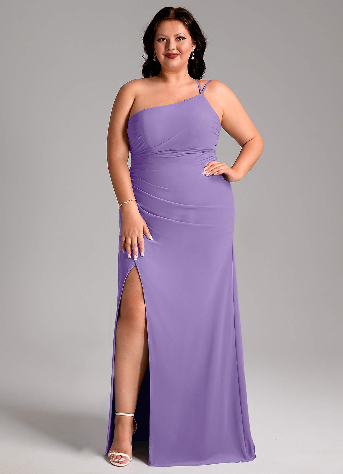 Azazie Eren Abiti da Damigella Abito Tubino in Chiffon Monospalla Tahiti image1