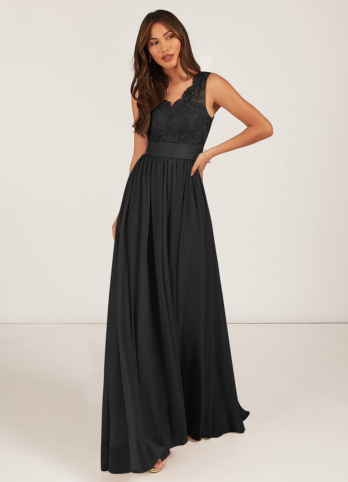 Azazie Gertrude Black Bridesmaid Dresses | Azazie