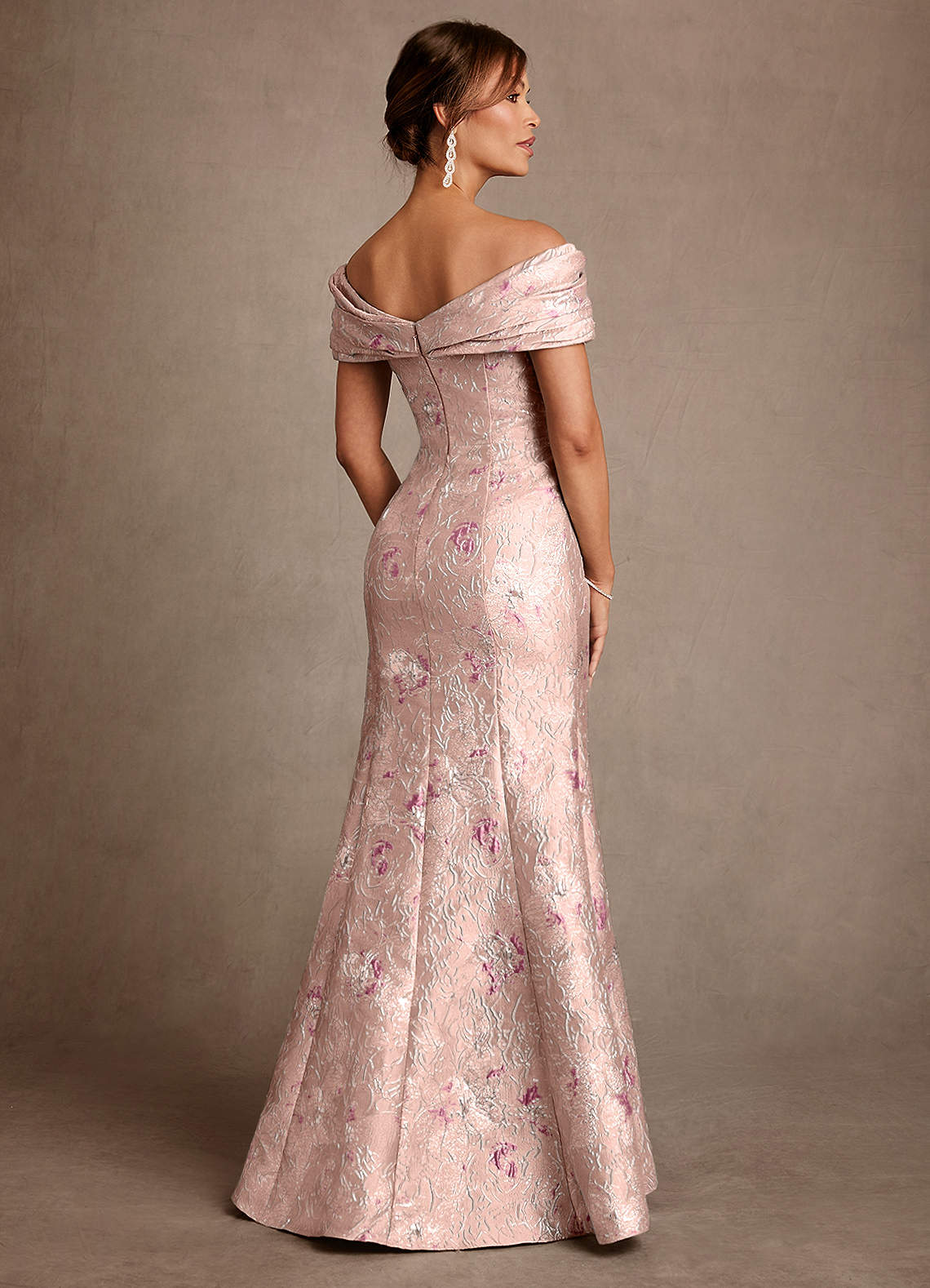adriane floral embroidered tea-length dress Floral Embroidered Sequin Midi Dress with Puff Sleeves Champagne / Above Knee / US6
