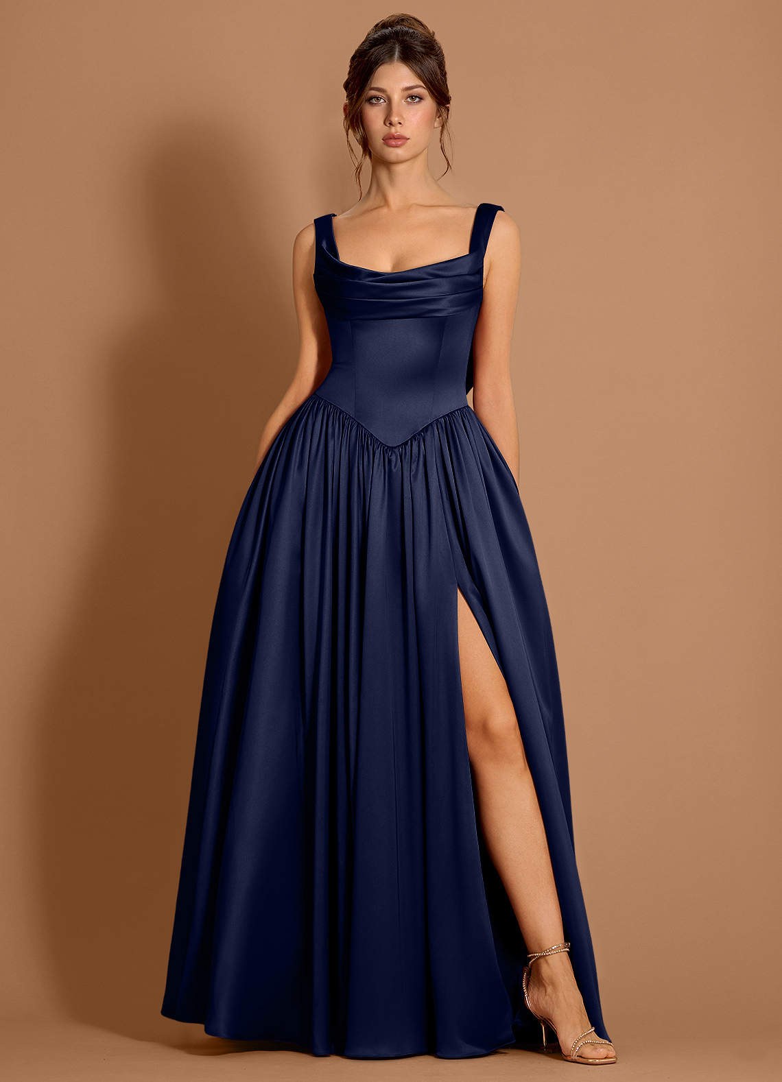 Colette Navy Maxi Dress | Azazie
