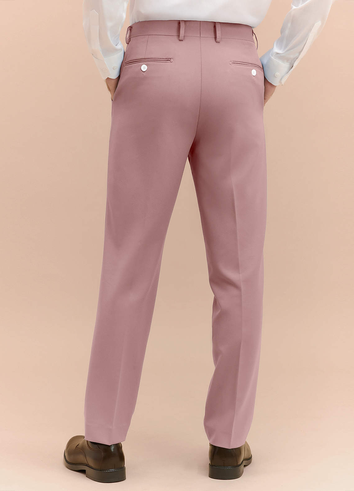 front James Dusty Rose Structured Stretch Dress Pants