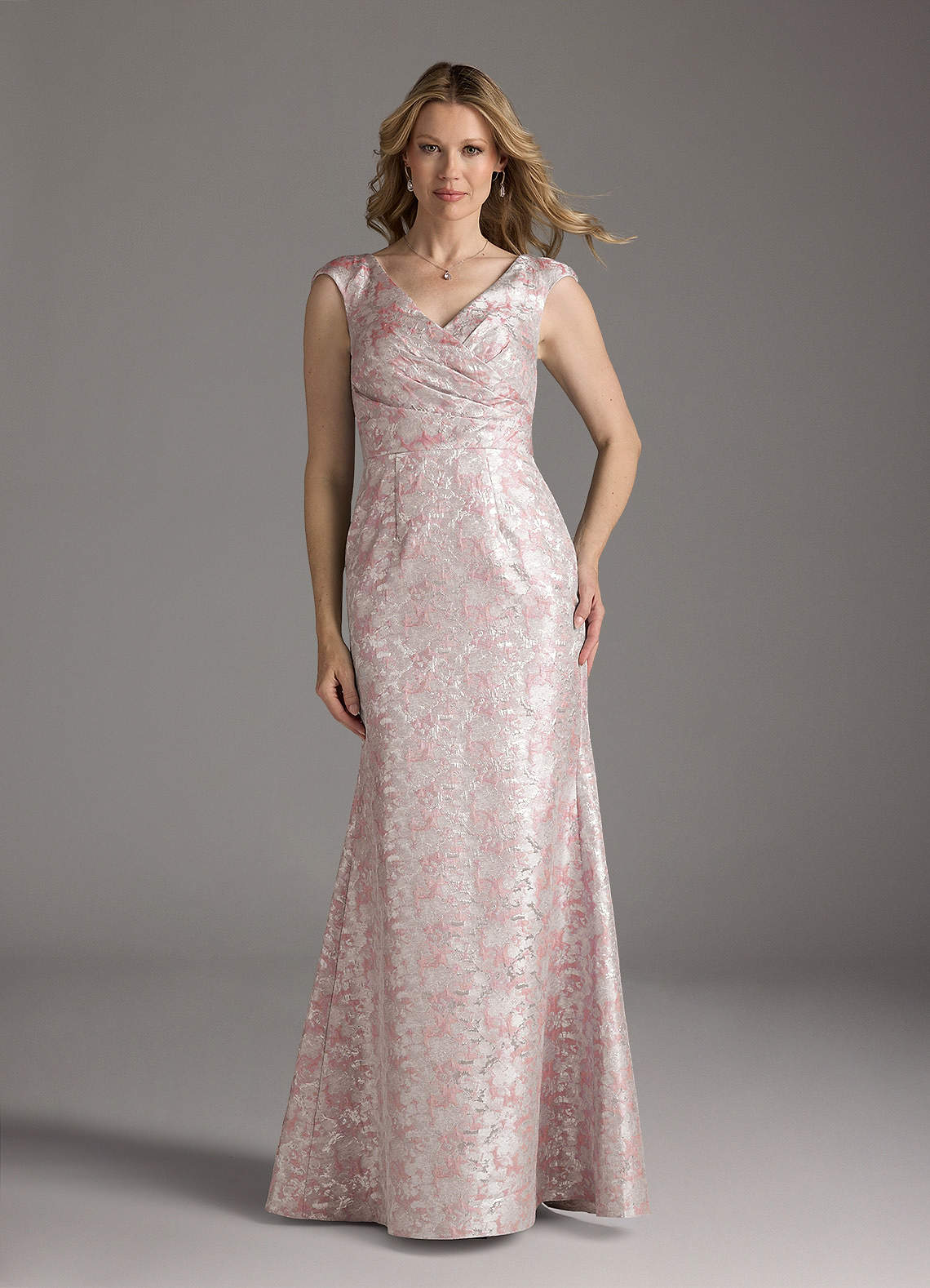 Azazie Elanor Dusty Rose Mermaid Pleated Jacquard 1 Dress | Azazie