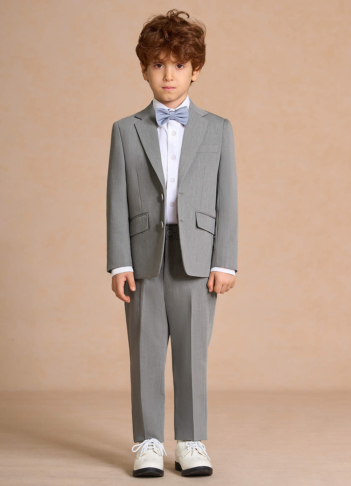 front Oliver Boys Grey 2-Piece Suit