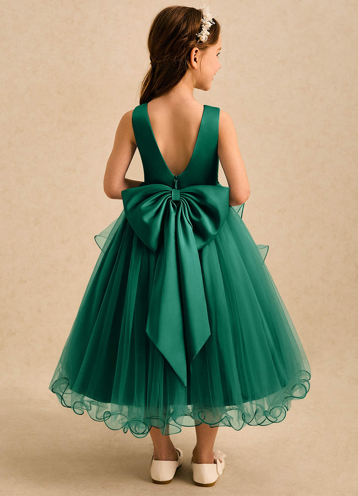 Azazie Savannah Emerald Ball-Gown Lace Tulle Dress | Azazie