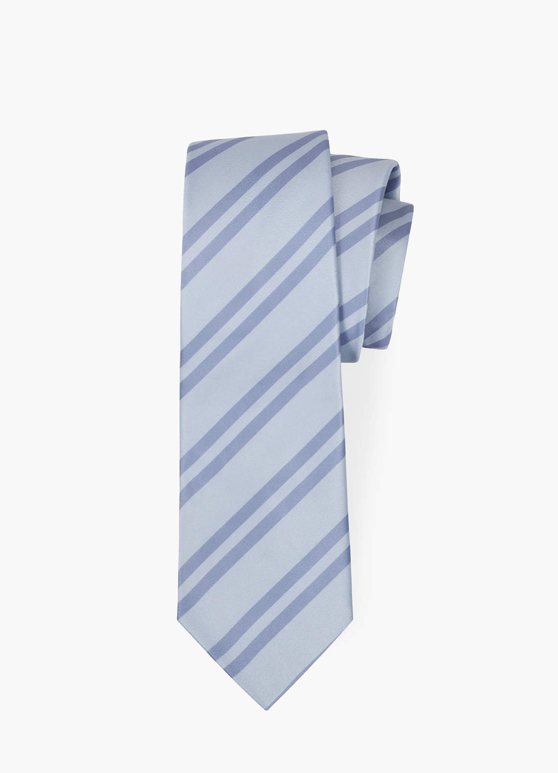 front Klassieke gestreepte matte satijnen brede stropdas