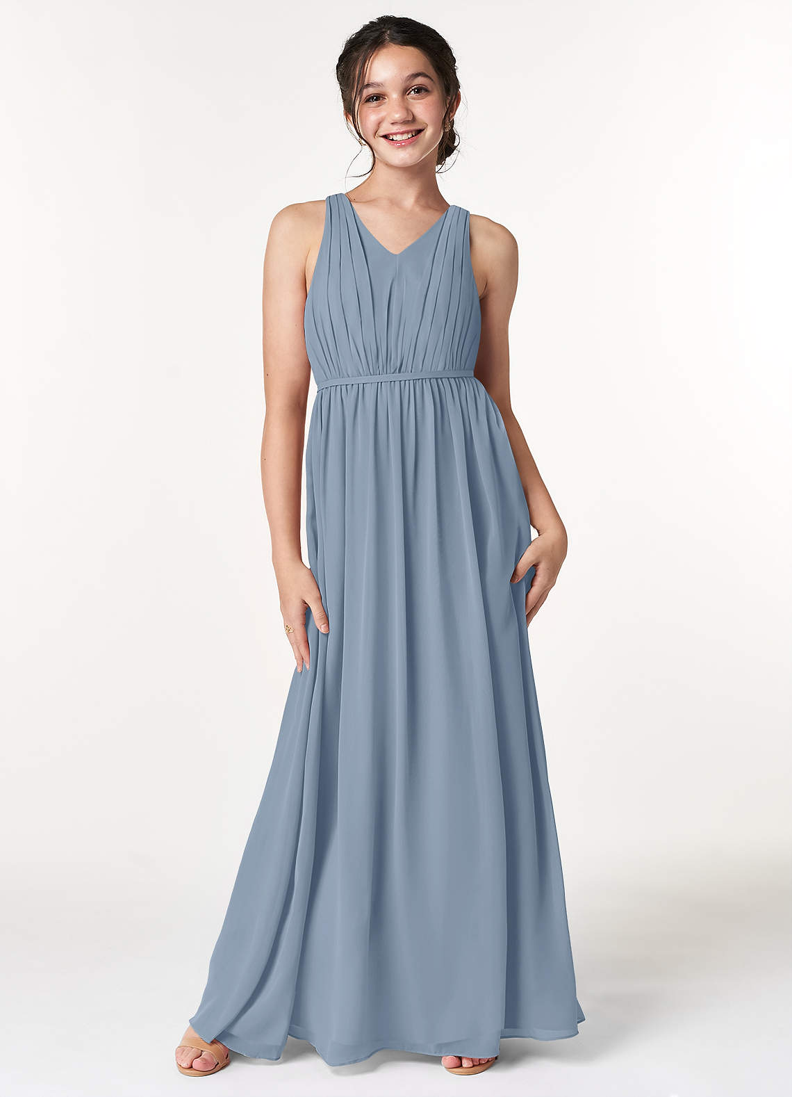 Blue Grecian Bridesmaid Dresses