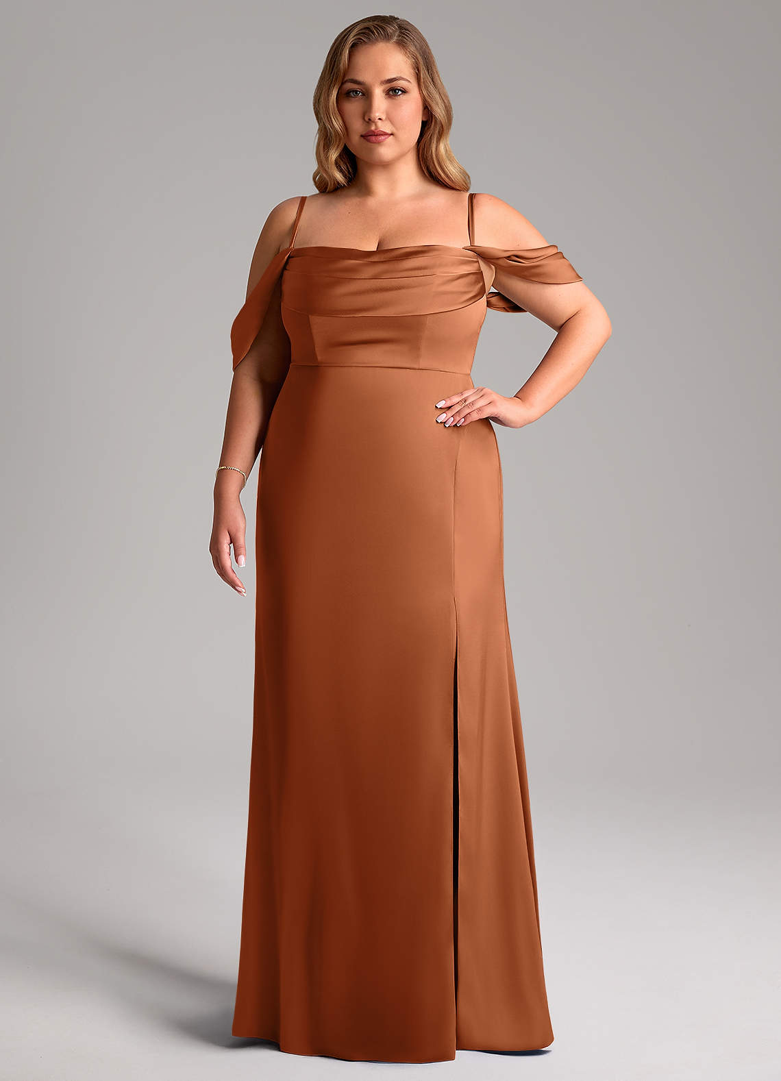 satin dress curvy Polaris Stretch Satin