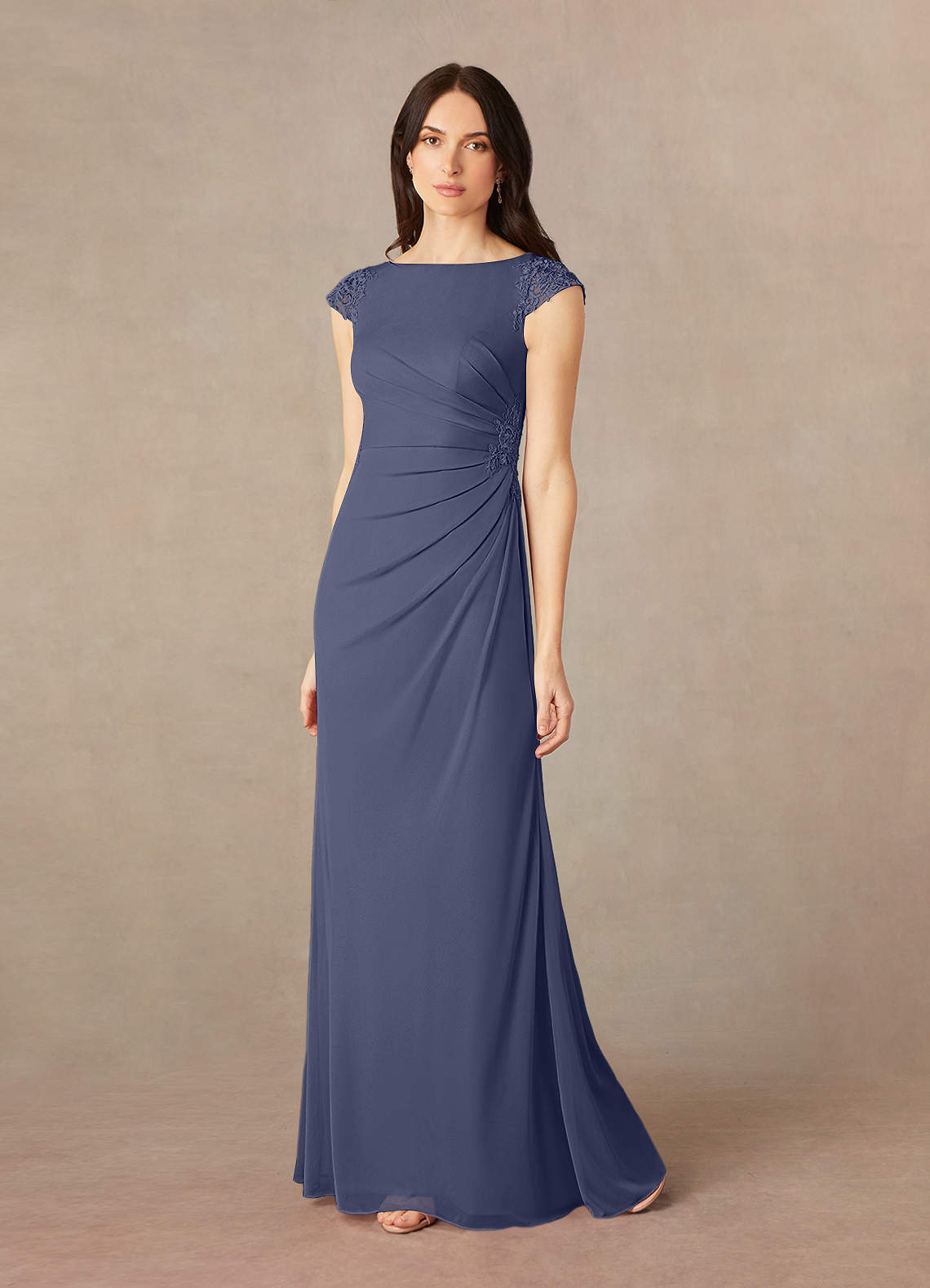 Azazie Janie Mother of the Bride Dresses Stormy Mermaid Lace Dress image1