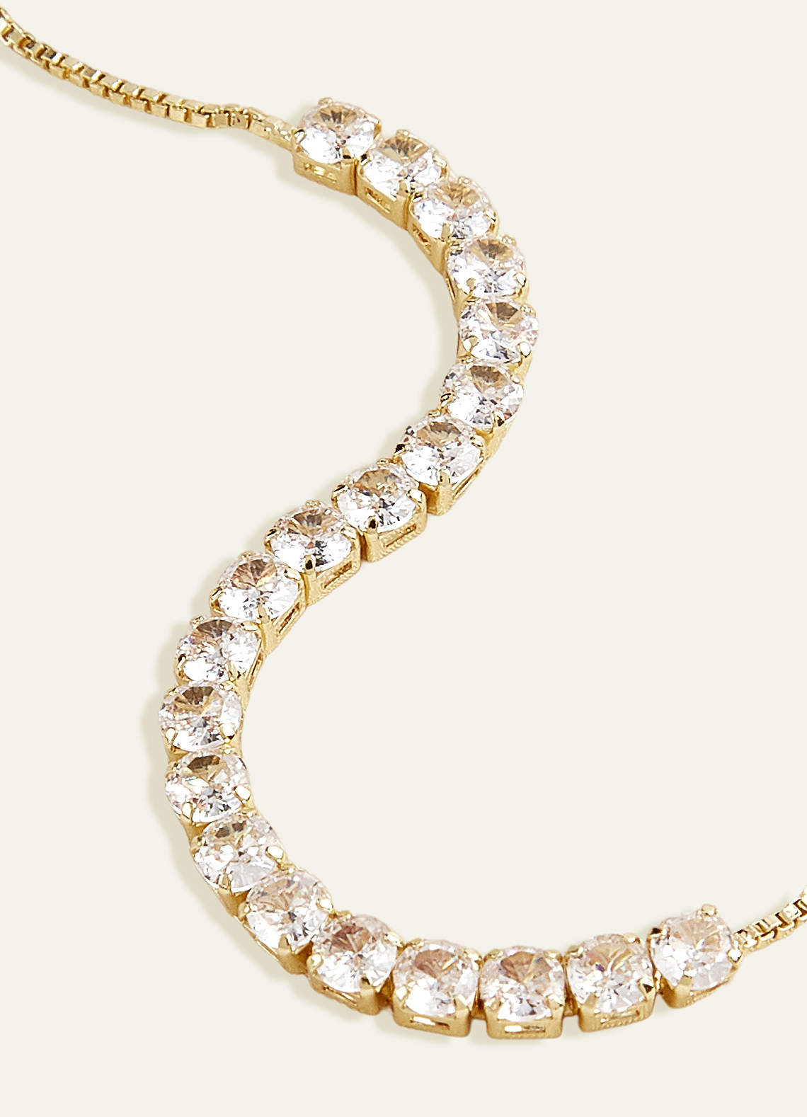 front Rhinestone Adjustable Strand Bracelet