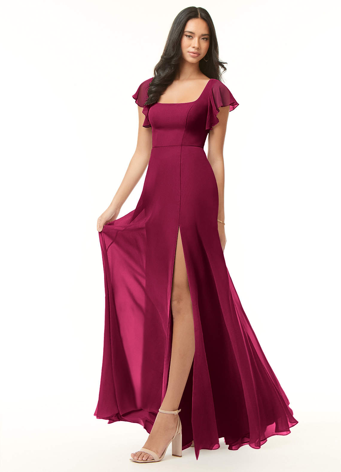 champagne gowns & formal dresses La Femme Long Sequin Prom Dress 32077 Champagne / 00 Accessory size:28