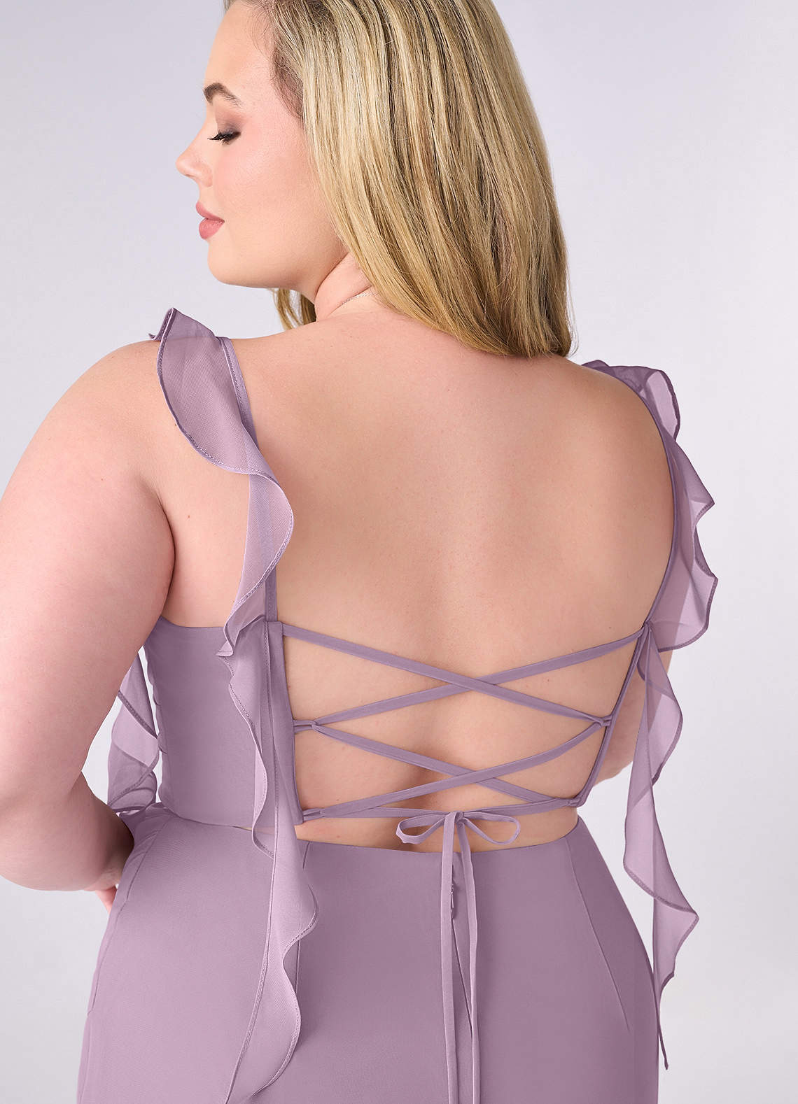 Barbie ♥ Azazie Bridesmaid Dresses Wisteria Mermaid Corset Chiffon Dress image9