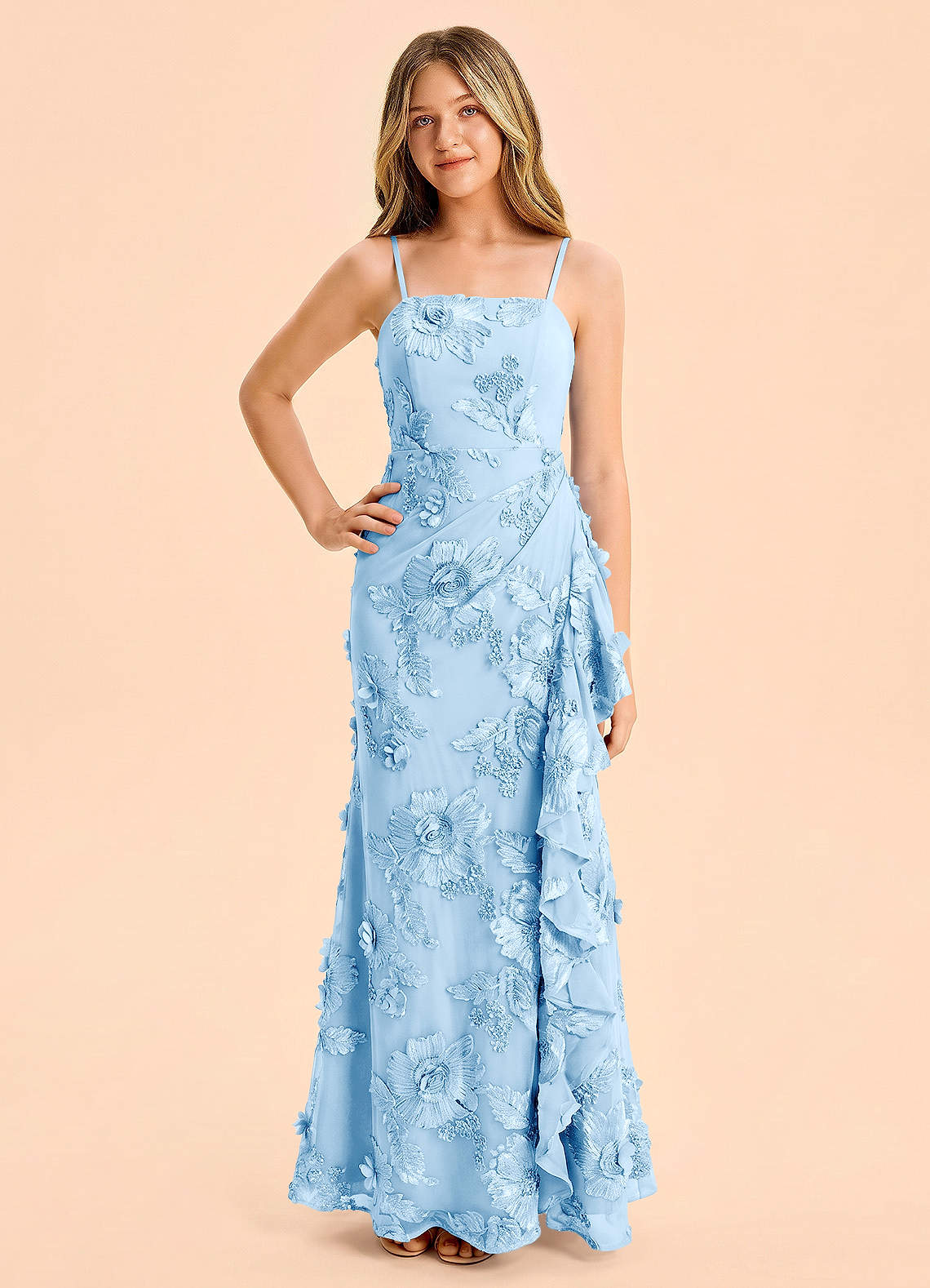 front Azazie Lyla Junior Formal Dress