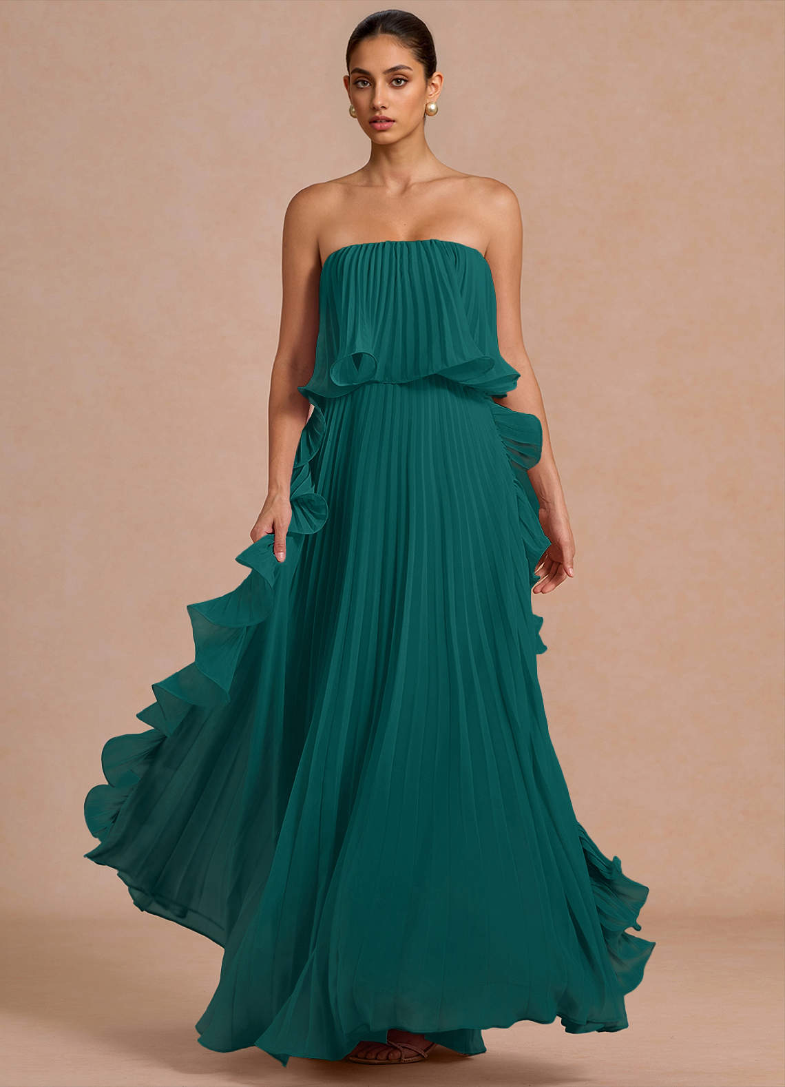 hana様アイスブルー Hanalei Teal Maxi Dress | Azazie