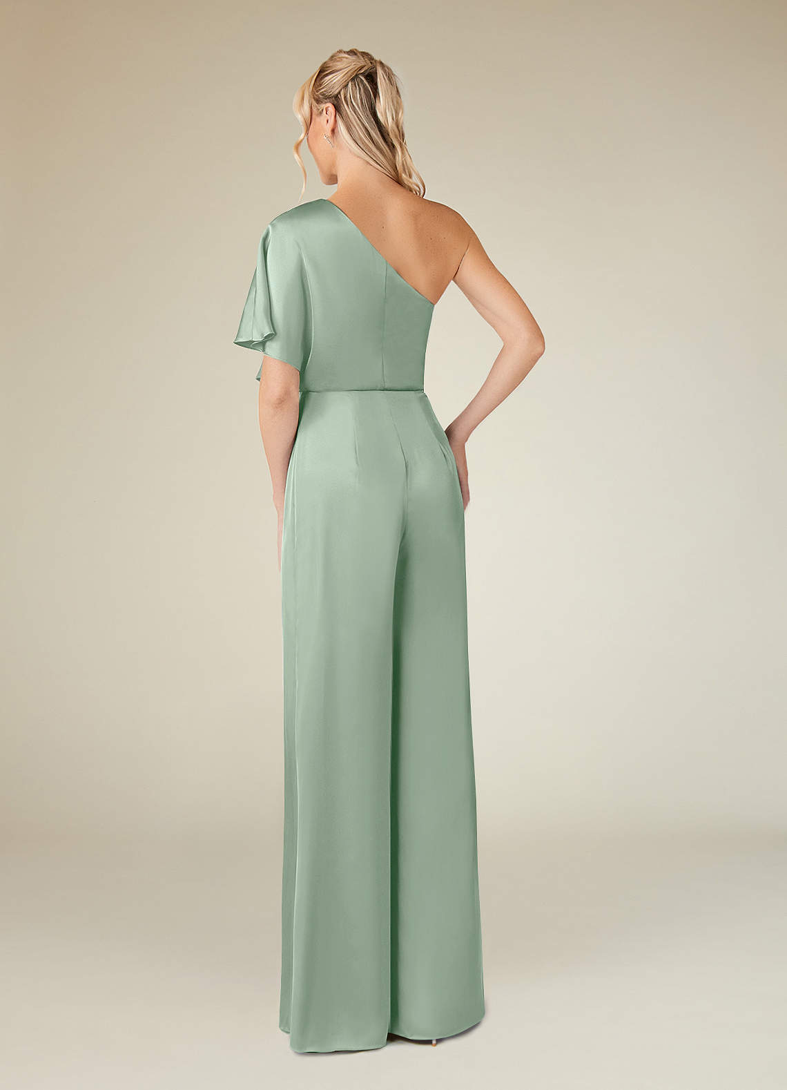 Azazie Hagretta vestidos de madre de la novia Vestido de Agave de Satén Elástico de Mono/Traje de pantalón image1