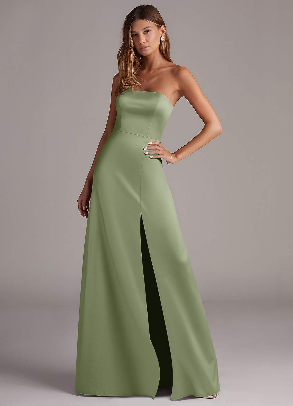 pistachio green dress formal Azazie Wren SR OWNED: RENTAL