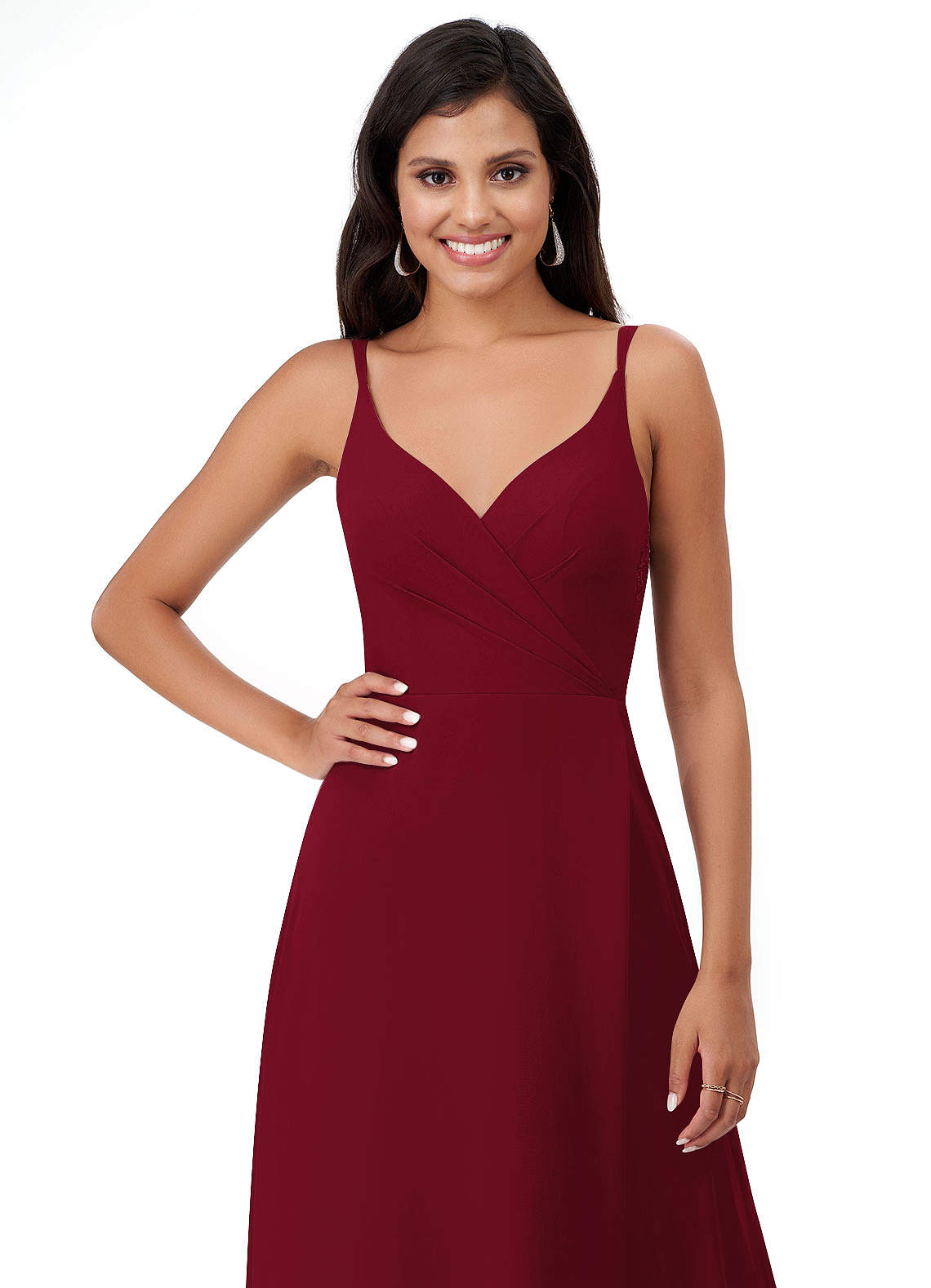 strapless open back dress A Line Strapless Chiffon Backless Knee Length Homecoming Dresses HE917 –  Hebebridal main image 1