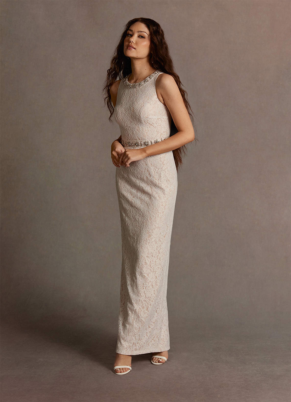 Penelope Strapless Maxi Gown (White) main image 0