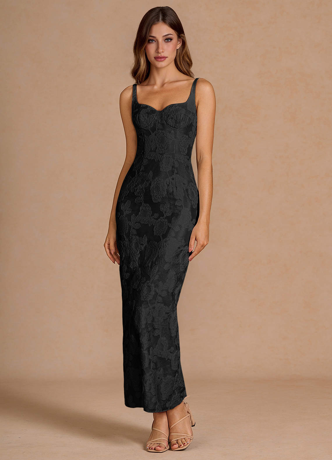 Robe Longue Noir Odette Azazie