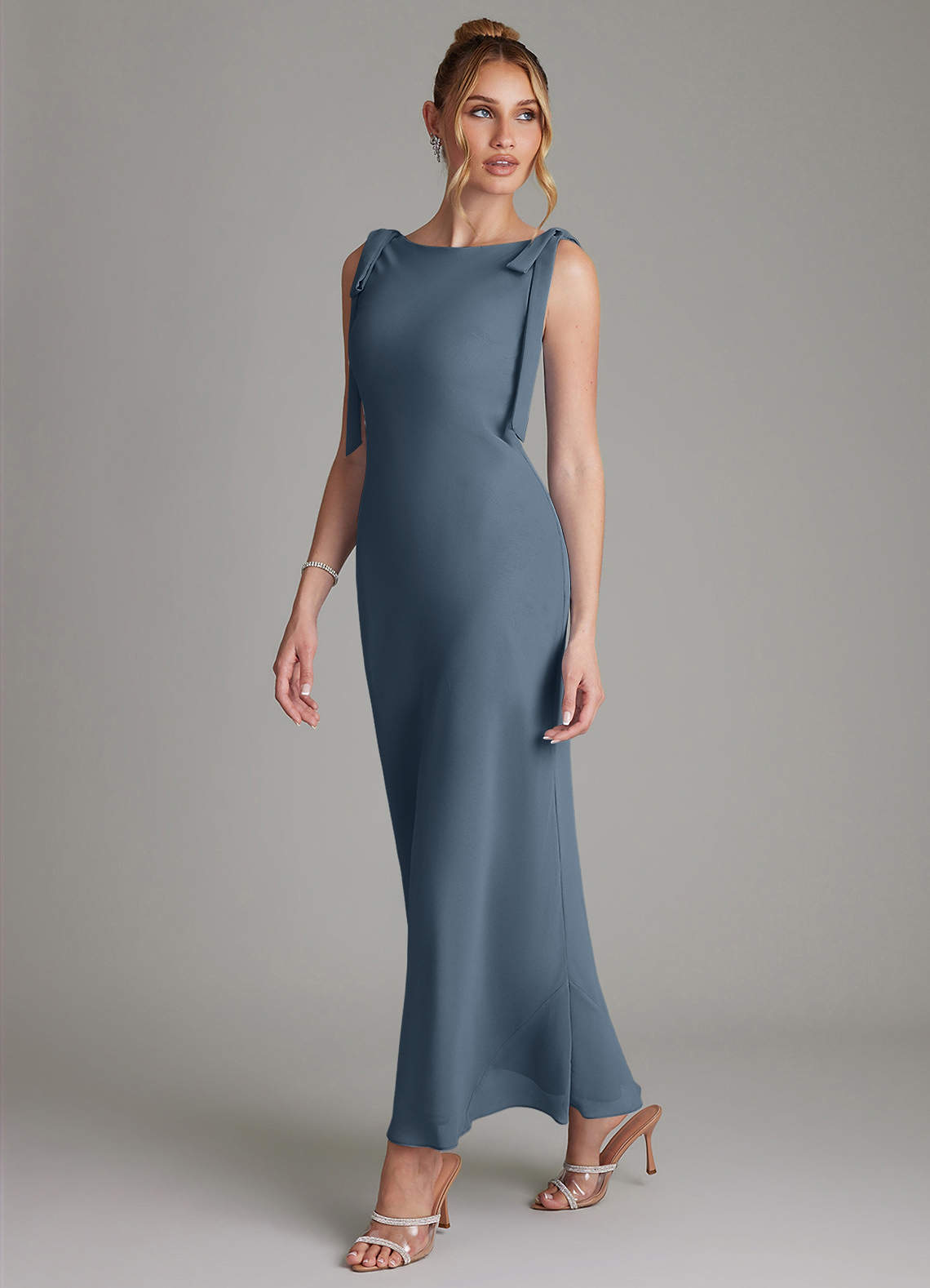 neptune bridesmaid dress Azazie Luddie Neptune Chiffon Bridesmaid Dresses