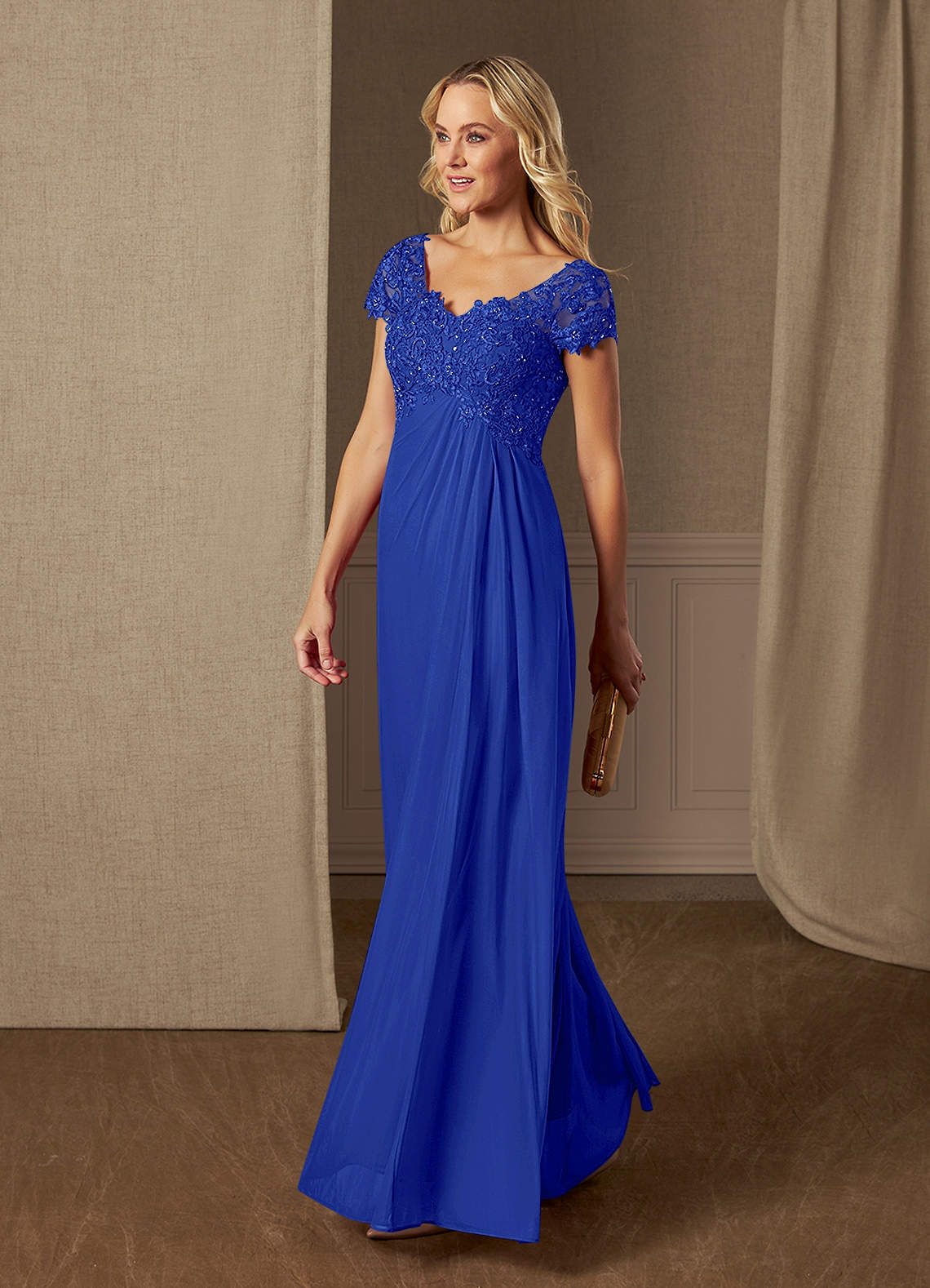 chiffon gowns & formal dresses Champagne Long Off Shoulder Prom Gown Op zoek naar de Color:Saffron lamuse-4