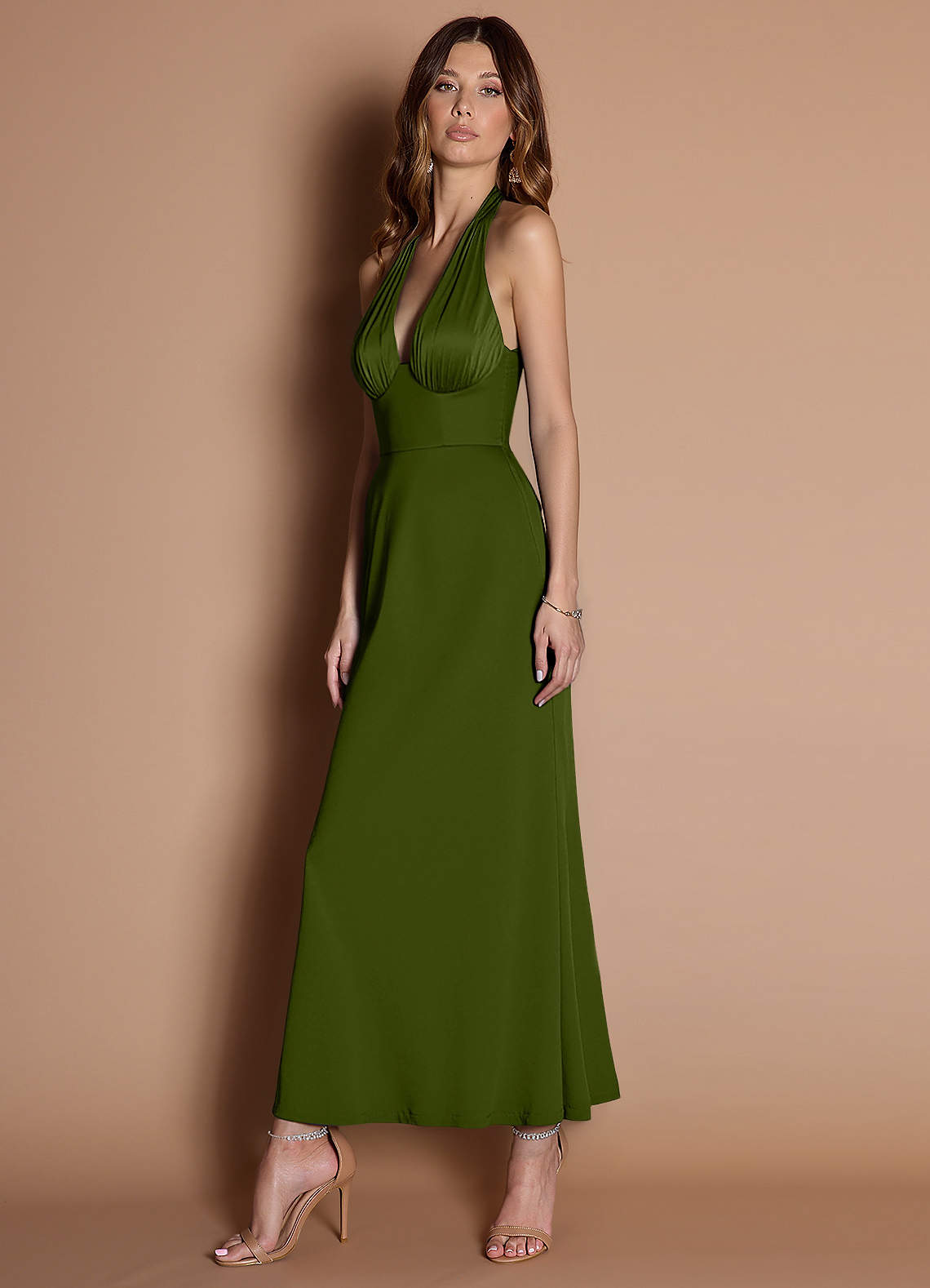 Zephyra Olive Green Mermaid Dress | Azazie