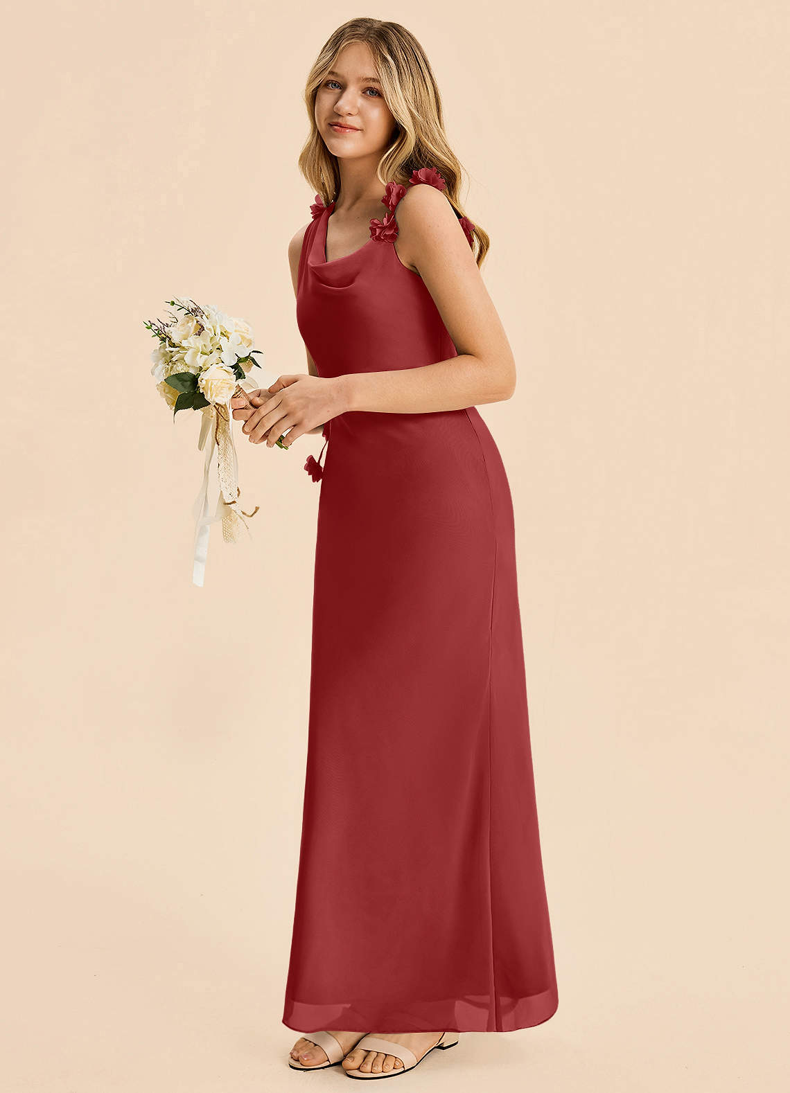 rust junior bridesmaid dresses Azazie Bondi Junior