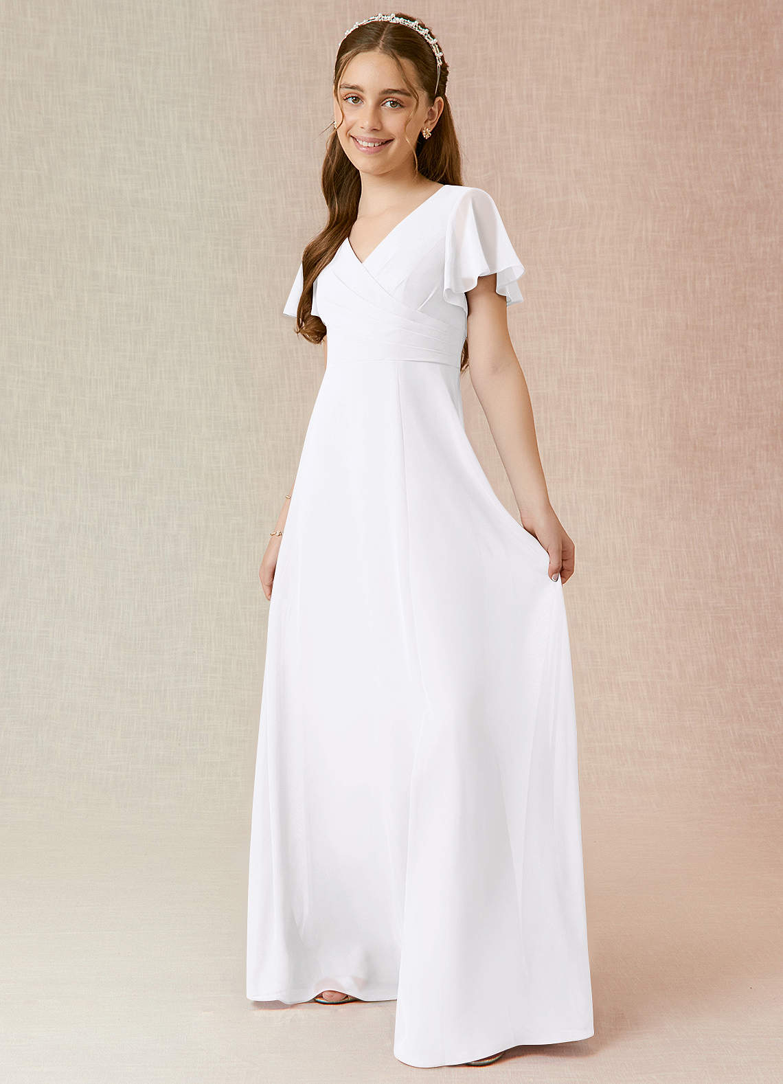 Jr bridesmaid 2024 dresses white