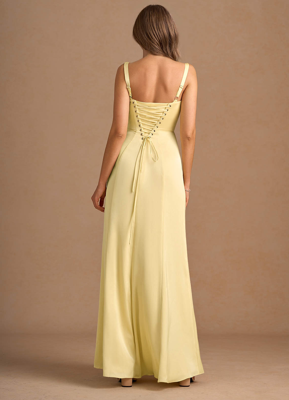 brinley maxi dress Brinley Pointed Neckline High Waisted Skirt Maxi Dress