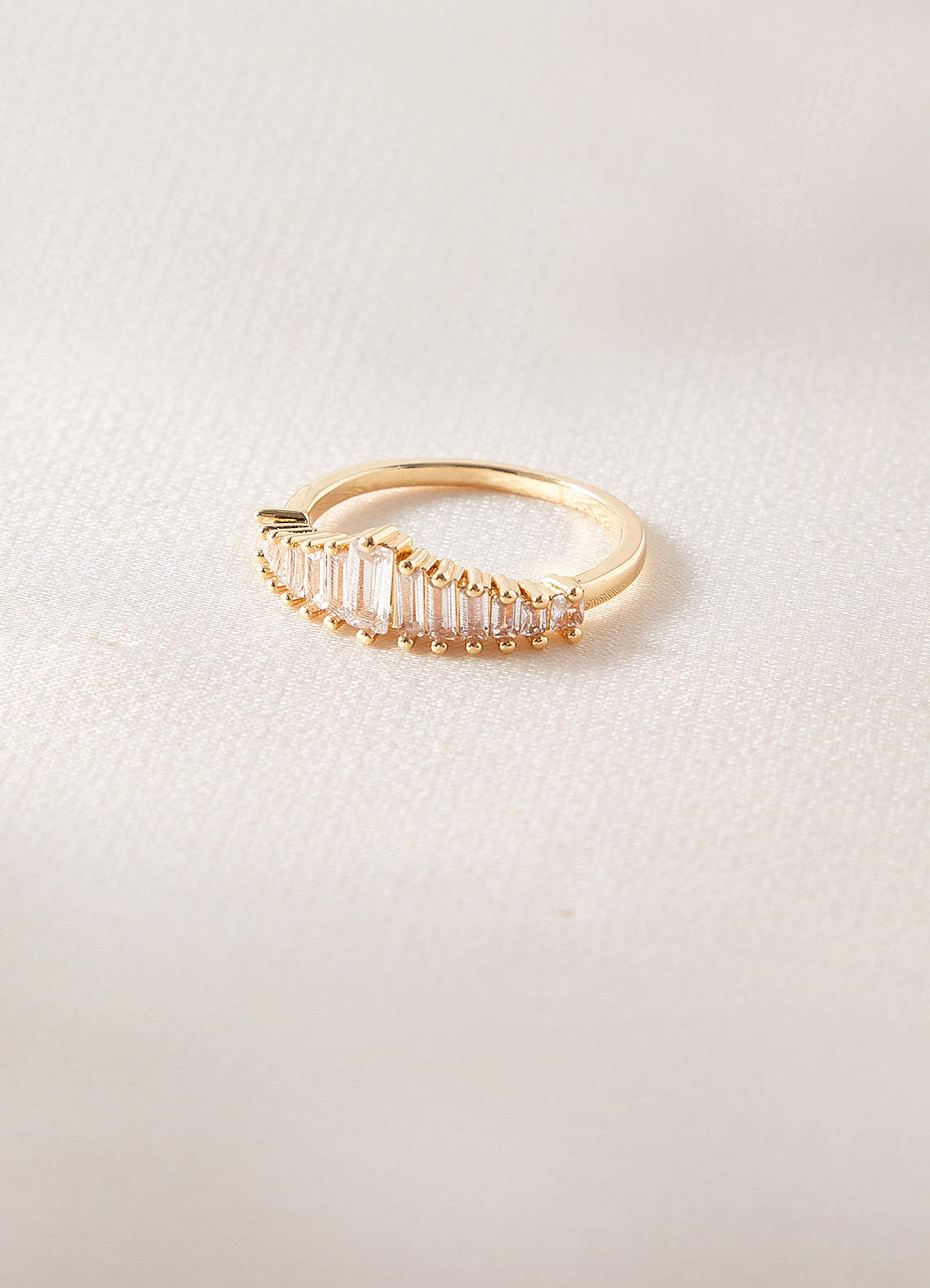front Crystal Art Deco Ring