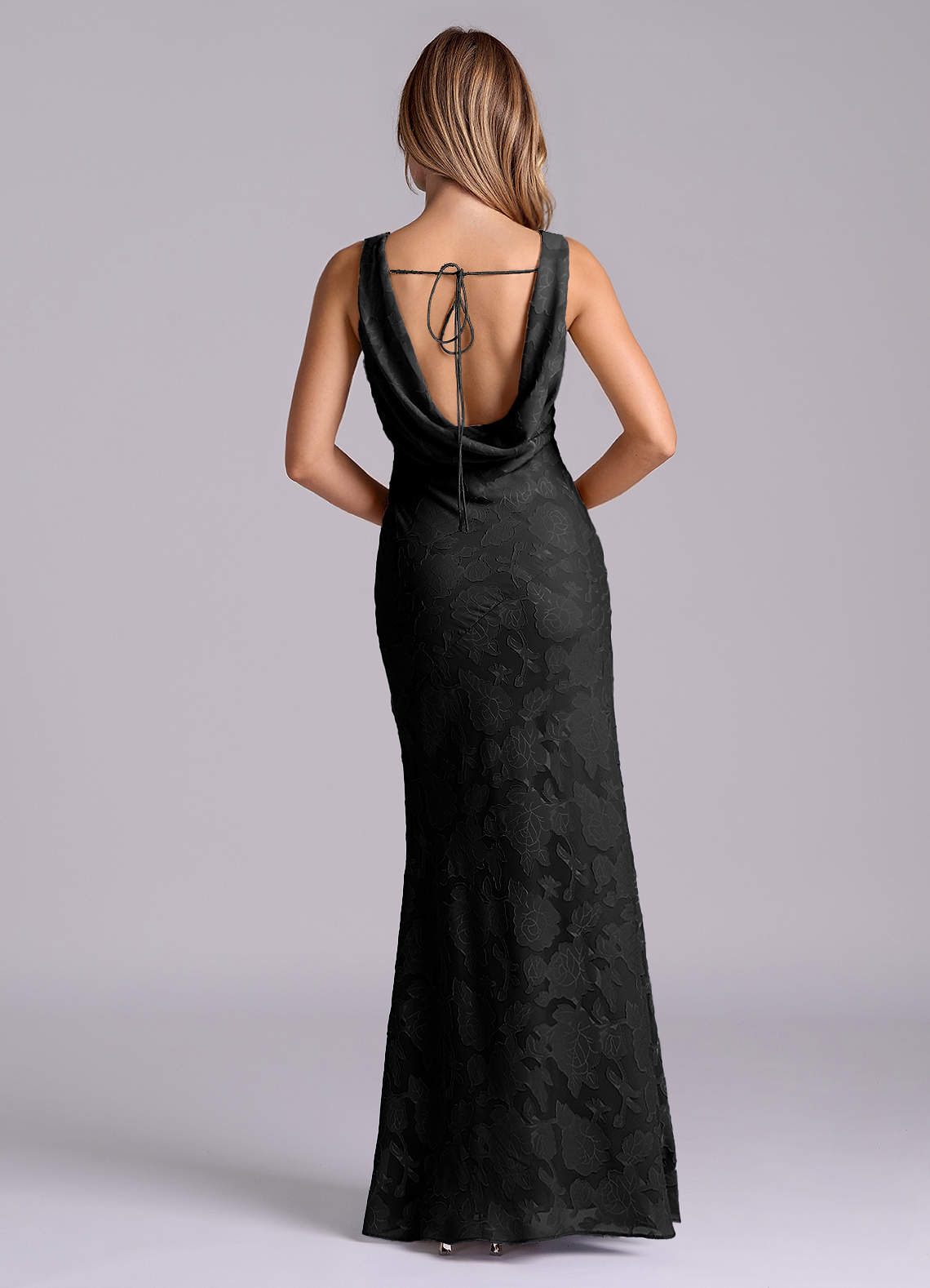 slim fit dress slacks BLACK SILK BACKLESS MIDI DRESS | CULT MIA main image 0