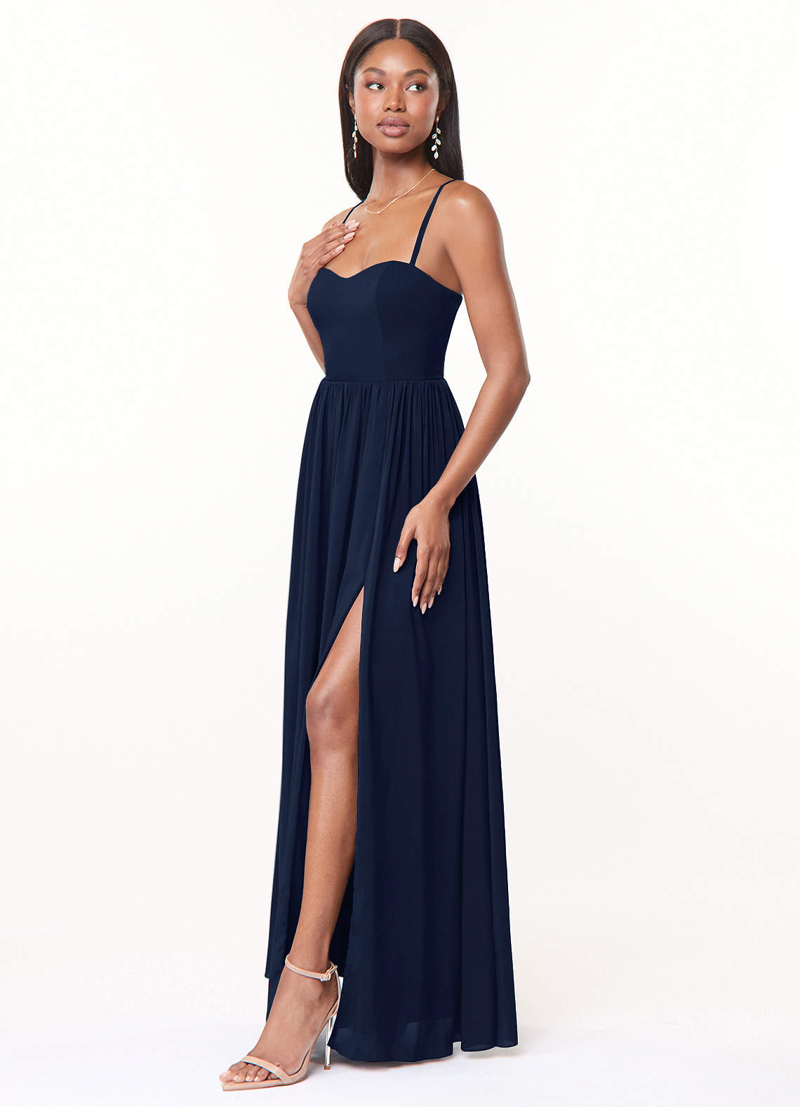 Azazie navy bridesmaid clearance dresses