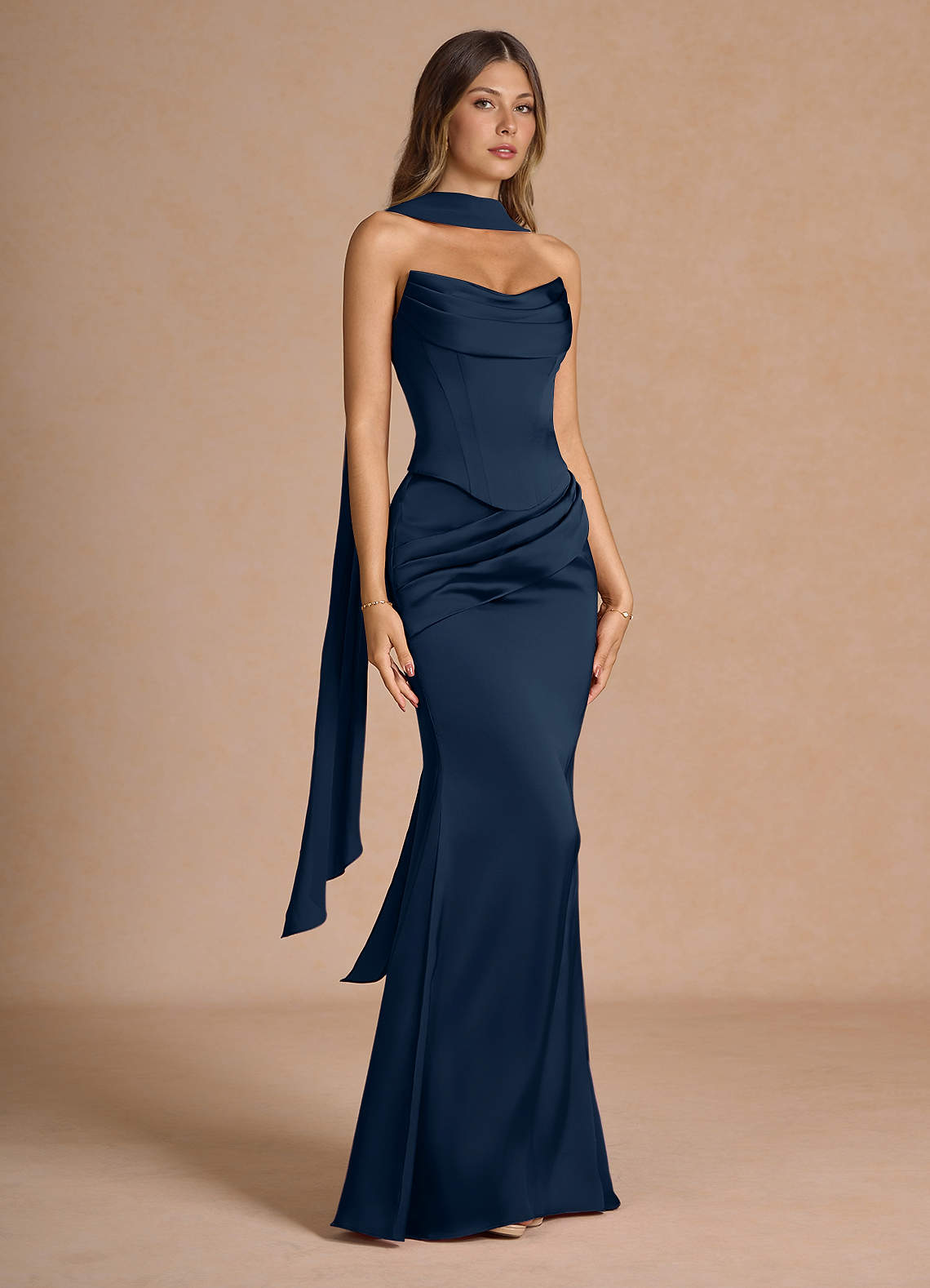 midi lace formal black cocktail dress Lady Black Tie - Tiffany Black Lace Midi Dress main image 1